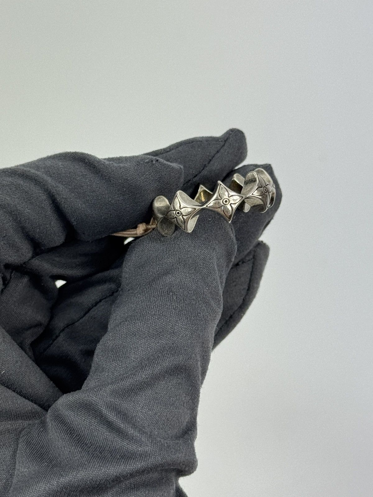 Louis Vuitton LV SPIKEY FLOWER SILVER RING SIZE L Size ONE SIZE - 4 Thumbnail