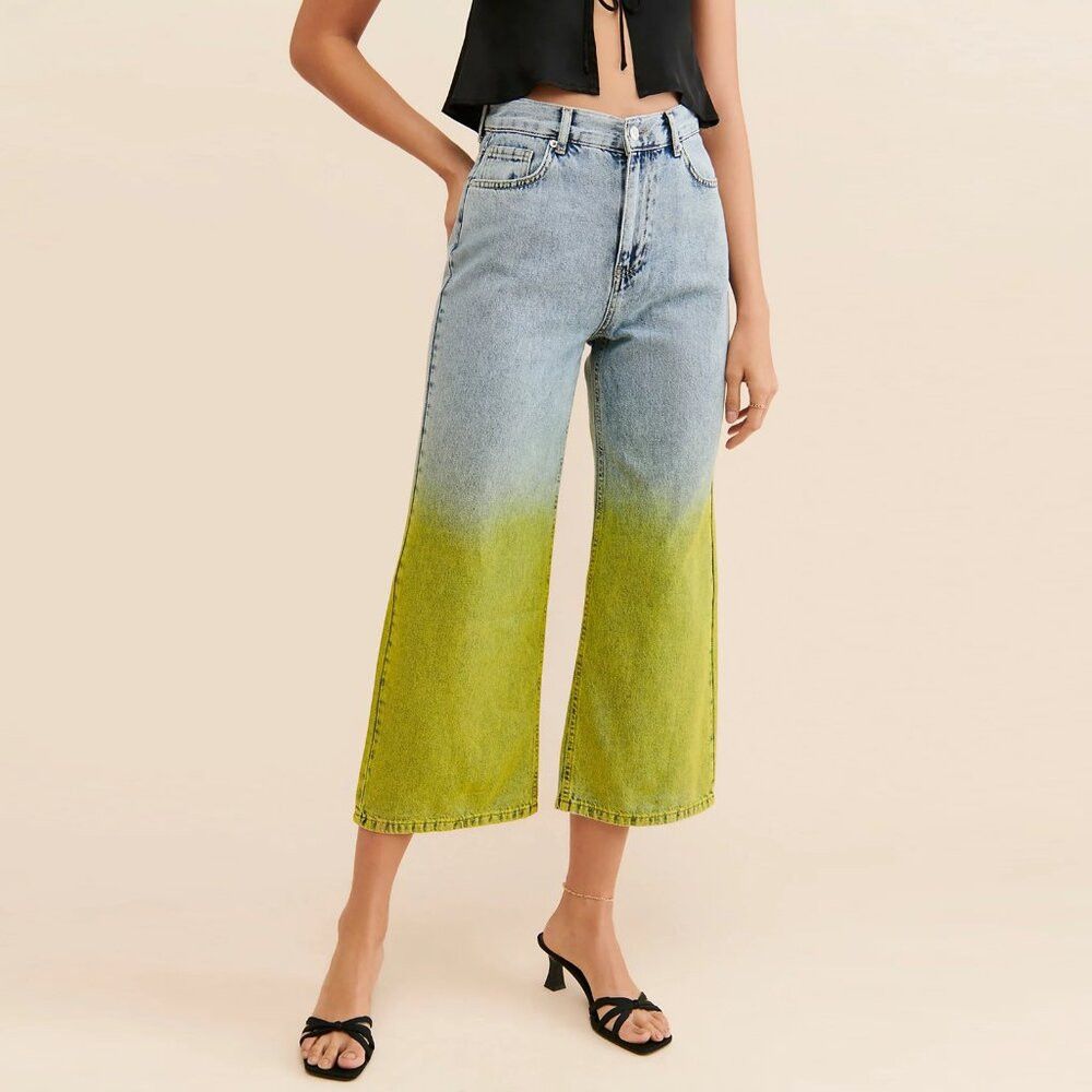 NOCTURNE NWT New $186 Free People Nocturne Ombre Denim Jeans Size XS Size 24" / US 00 / IT 34 - 2 Thumbnail