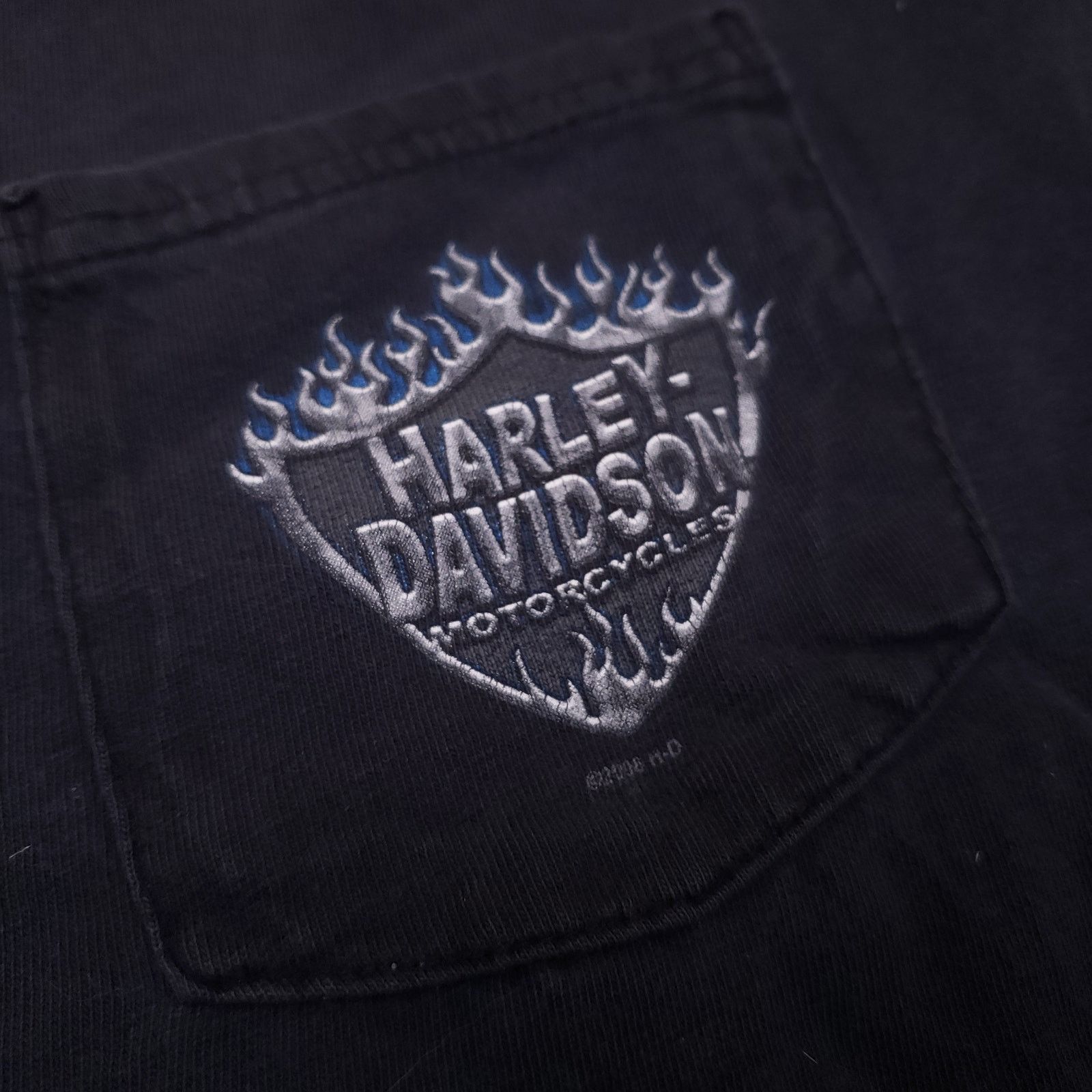Harley Davidson y2k Harley Davidson Motorcycles Flames Pocket T Shirt Mens L Size US L / EU 52-54 / 3 - 9 Thumbnail