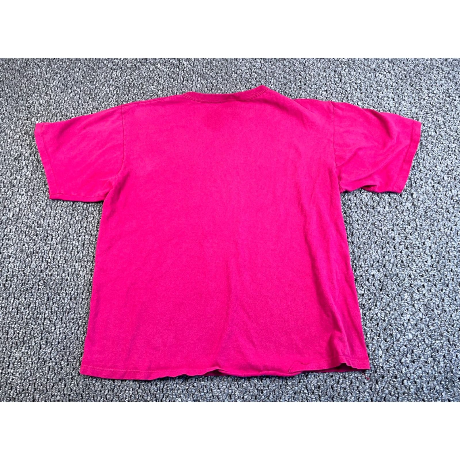 Champion VTG Champion T-Shirt Adults Large Dark Pink Short Sleeve Crew Neck Embroidered USA 90s Retro Single Stitch Cotton Size US L / EU 52-54 / 3 - 2 Thumbnail