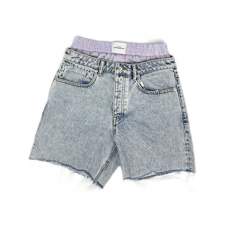 Alexander Wang Alexander Wang Logo Denim Shorts for Women - Size 25" / US 0 / IT 36 - 2 Thumbnail