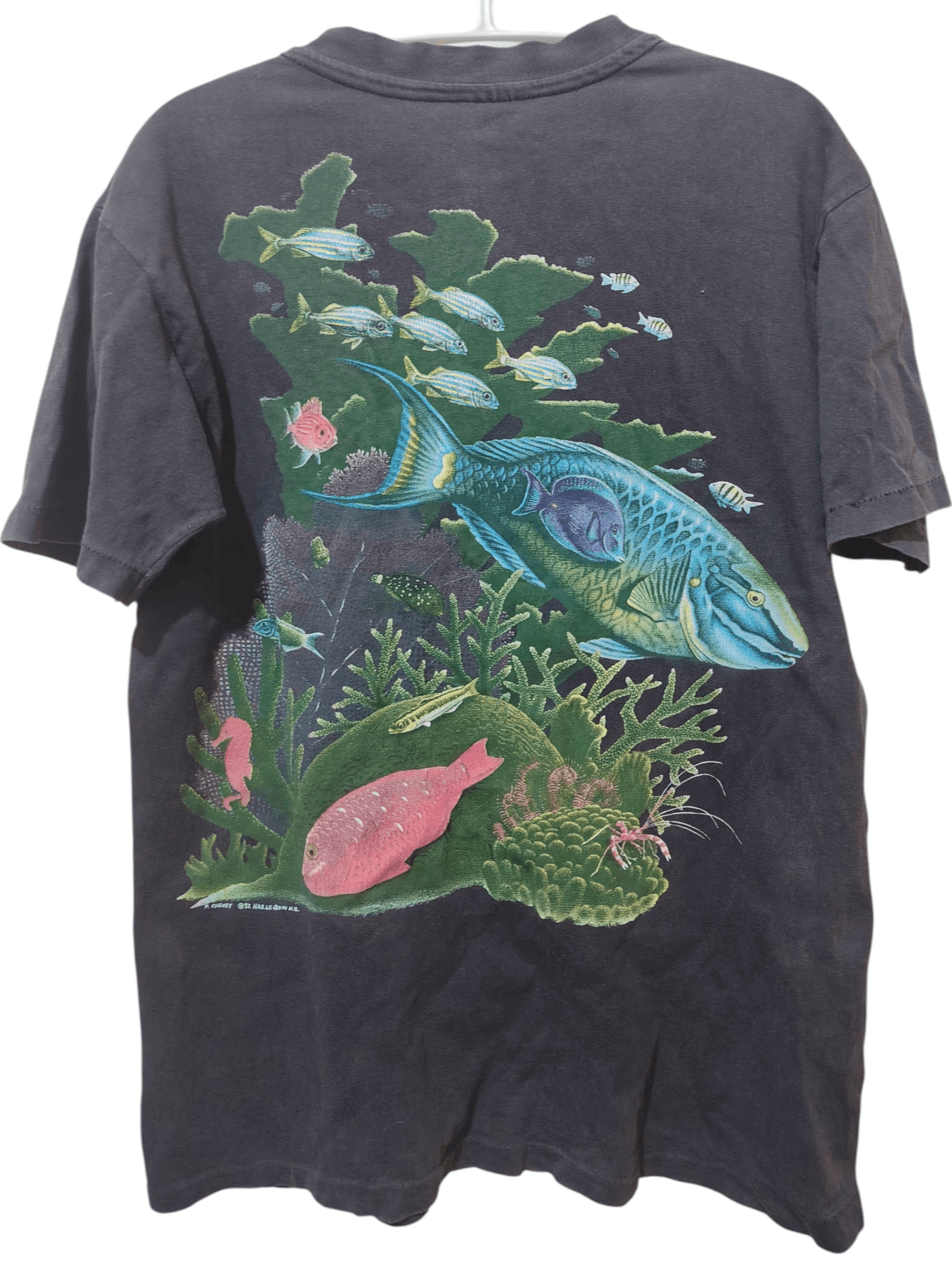 Vintage Thrashed Vtg Plastics News F. Cheney Harlequin ©92 Hanes tee Size US M / EU 48-50 / 2 - 2 Thumbnail