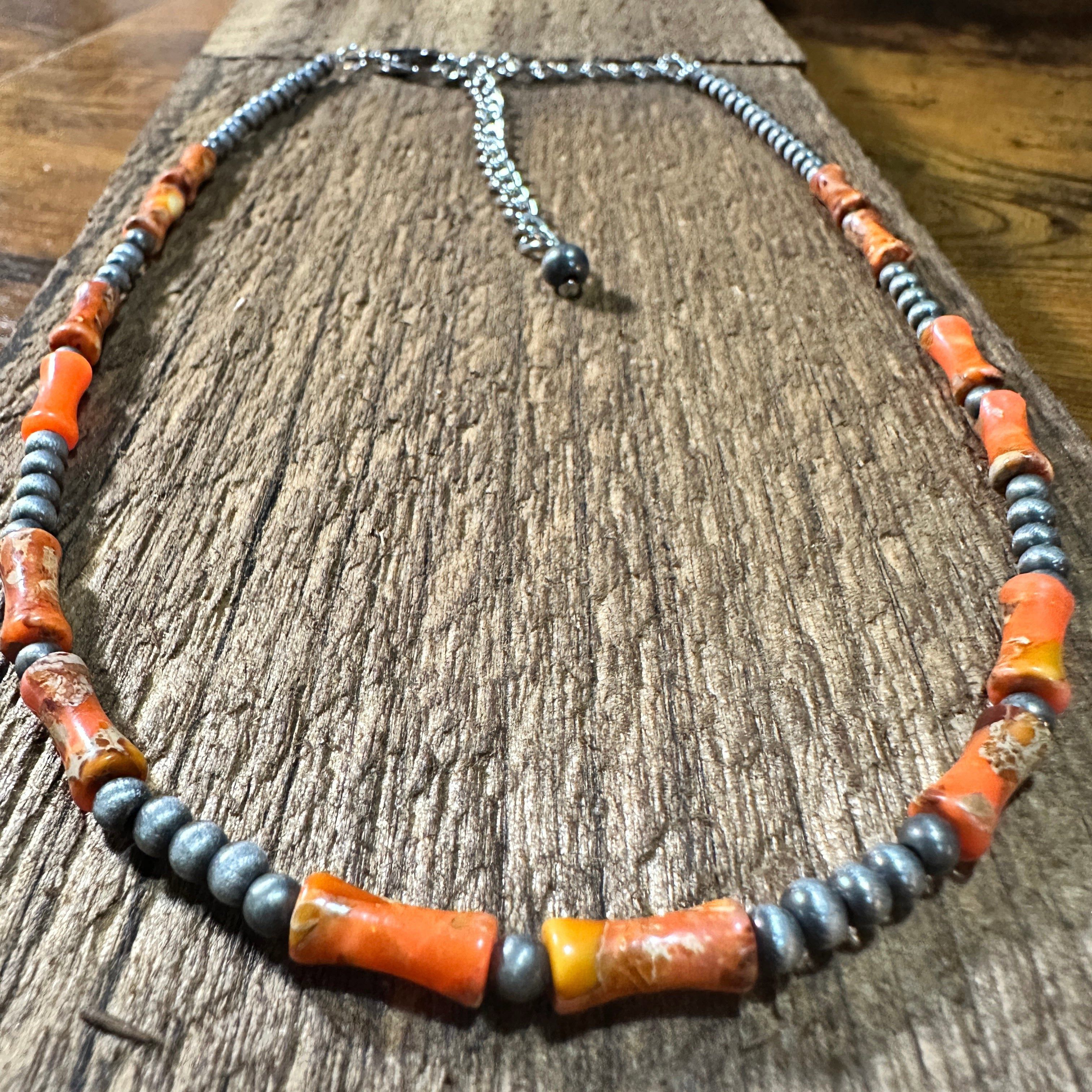 Other Handmade Navajo Bead Gemstone Necklace 738992 16 Inches Size ONE SIZE - 2 Thumbnail