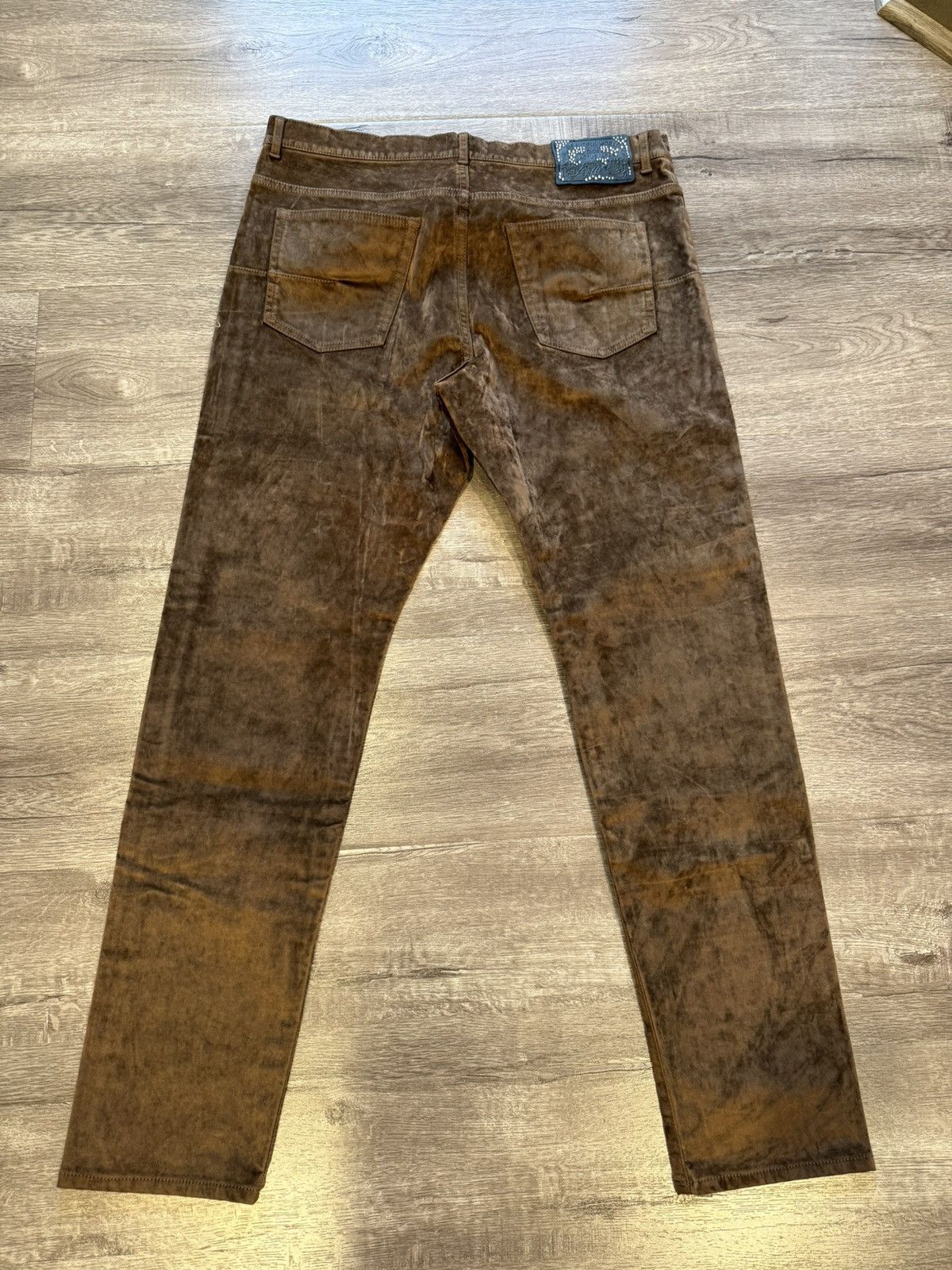Dior × Travis Scott Dior Cactus Jack Brown Suede Pants Size US 34 / EU 50 - 2 Thumbnail