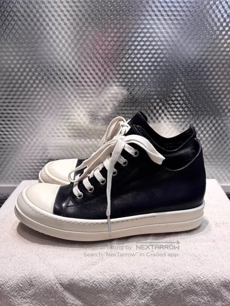 Rick Owens Rick Owens Leather black and white high-top shoes| Size US 7 / IT 37 - 4 Thumbnail