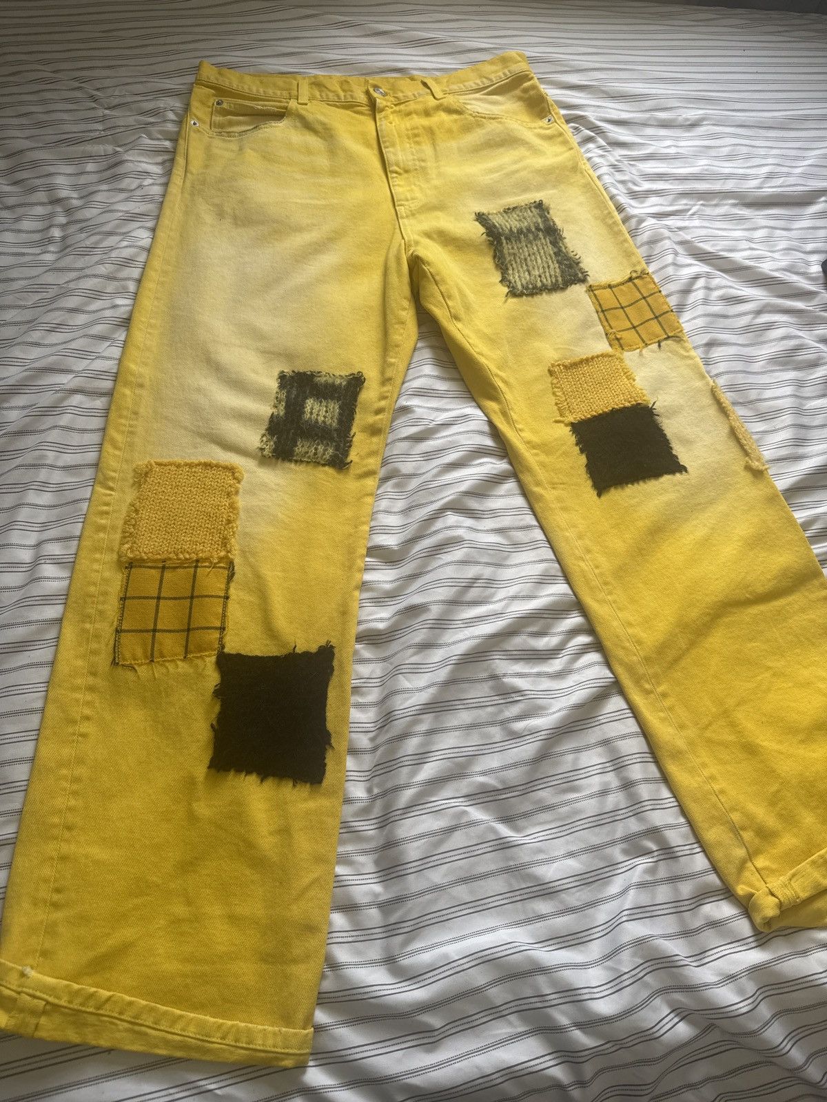 Marni Marni Yellow Patchwork Jeans Men’s Size 36 Size US 36 / EU 52 - 1 Thumbnail