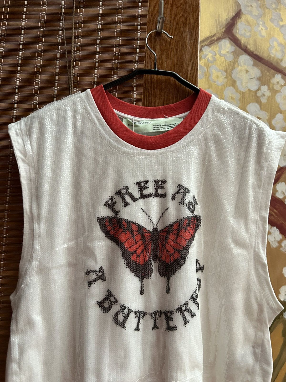 Off-White × Virgil Abloh Off-White by Virgil Abloh Sequins Butterfly Gym Tank Top Size M / US 6-8 / IT 42-44 - 3 Thumbnail