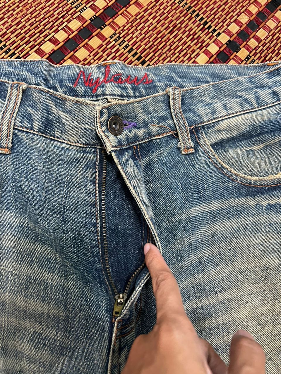 Japanese Brand Japanese Brand Nylaus Art Denim Jeans Size US 34 / EU 50 - 4 Thumbnail