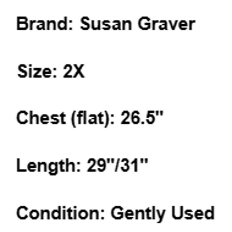 Other Susan Graver Sheer Cardigan Brown White Plus 2X Open Front Size XXL / US 16-18 / IT 52-54 - 4 Thumbnail