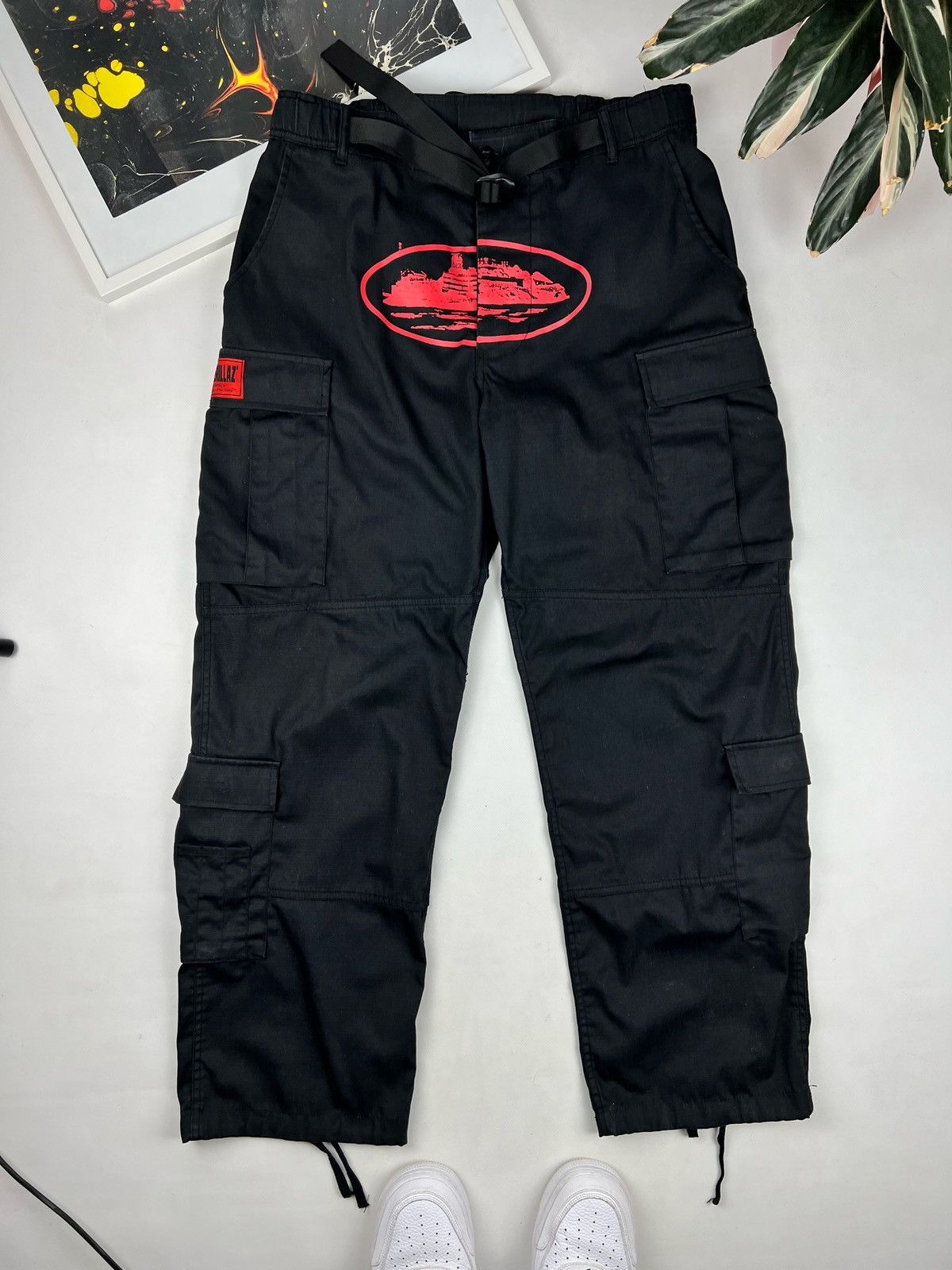 Corteiz 5 Starz Special Edition Black Guerillaz Cargo Pant Black