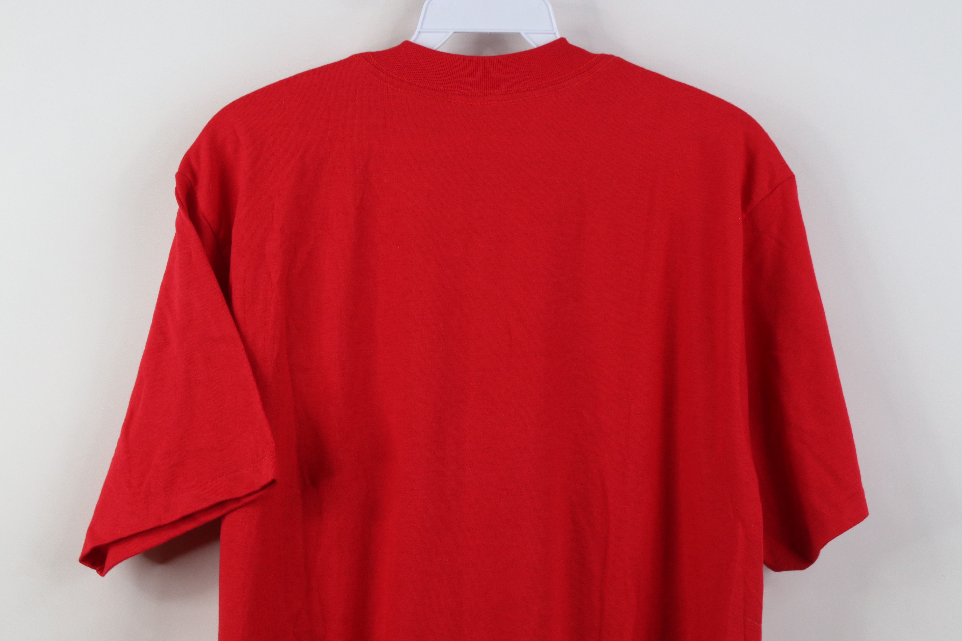 Vintage Vintage 70s 80s Streetwear Short Sleeve T-Shirt Red USA Size US XL / EU 56 / 4 - 12 Thumbnail