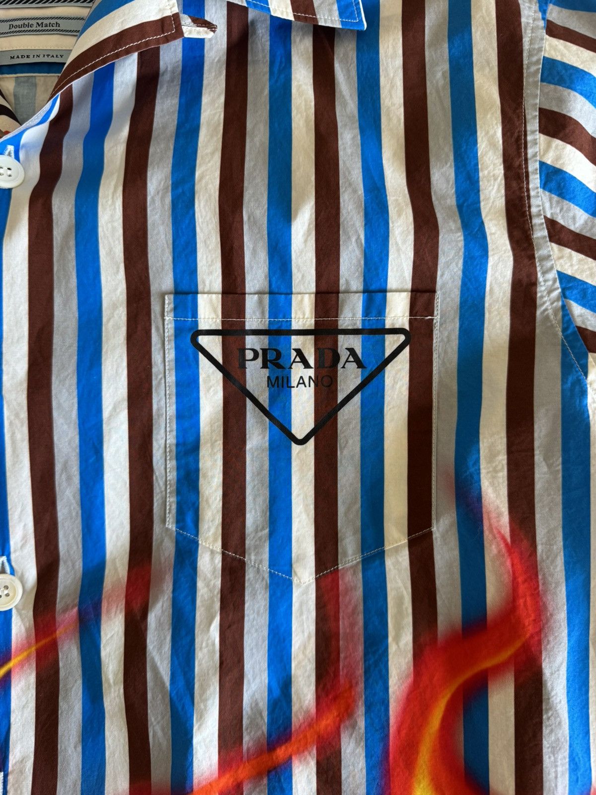 Prada PRADA CUSTOM DOUBLE MATCH BUTTON UP SHIRT Size US M / EU 48-50 / 2 - 5 Thumbnail