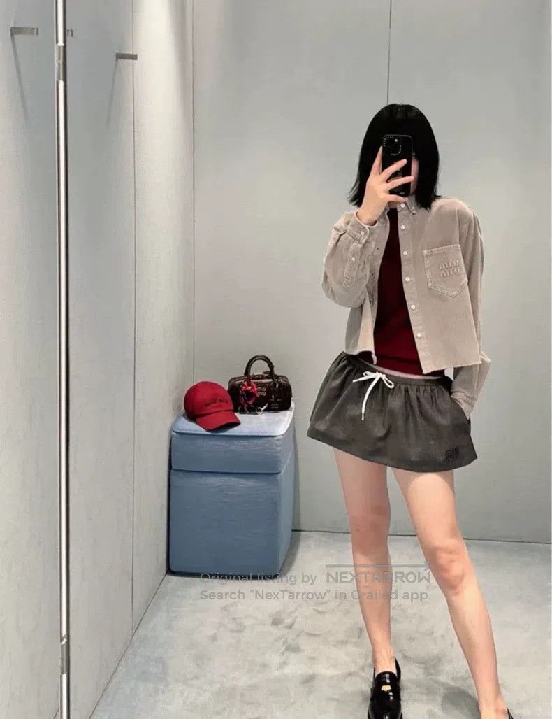 Miu Miu Miu Miu 36 Grey corduroy coat in autumn and winter Size S / US 4 / IT 40 - 8 Thumbnail