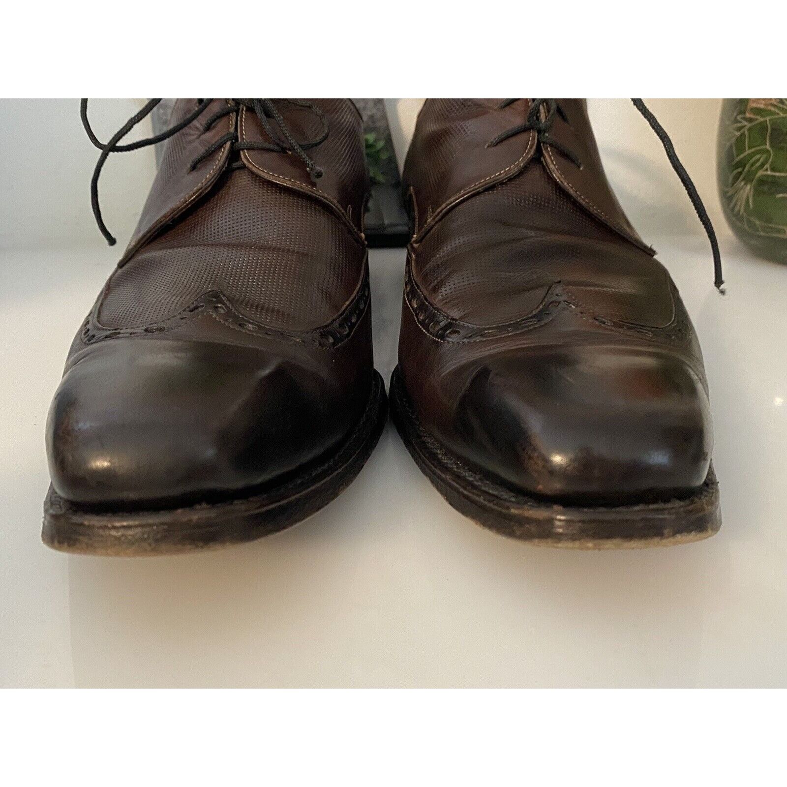 Vintage Calzoleria Harris Italy Barney's NY Handmade Oxford Wing Tip Size US 10.5 / EU 43-44 - 12 Thumbnail