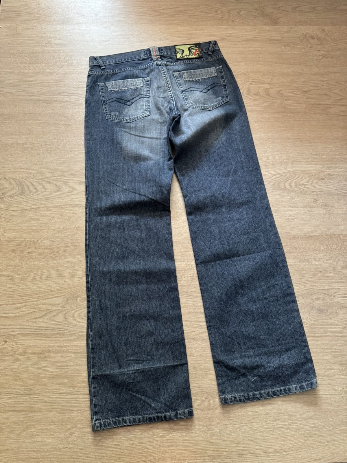 Replay Vintage 00’s Replay y2k Blue Denim Baggy Jeans Size US 34 / EU 50 - 3 Thumbnail