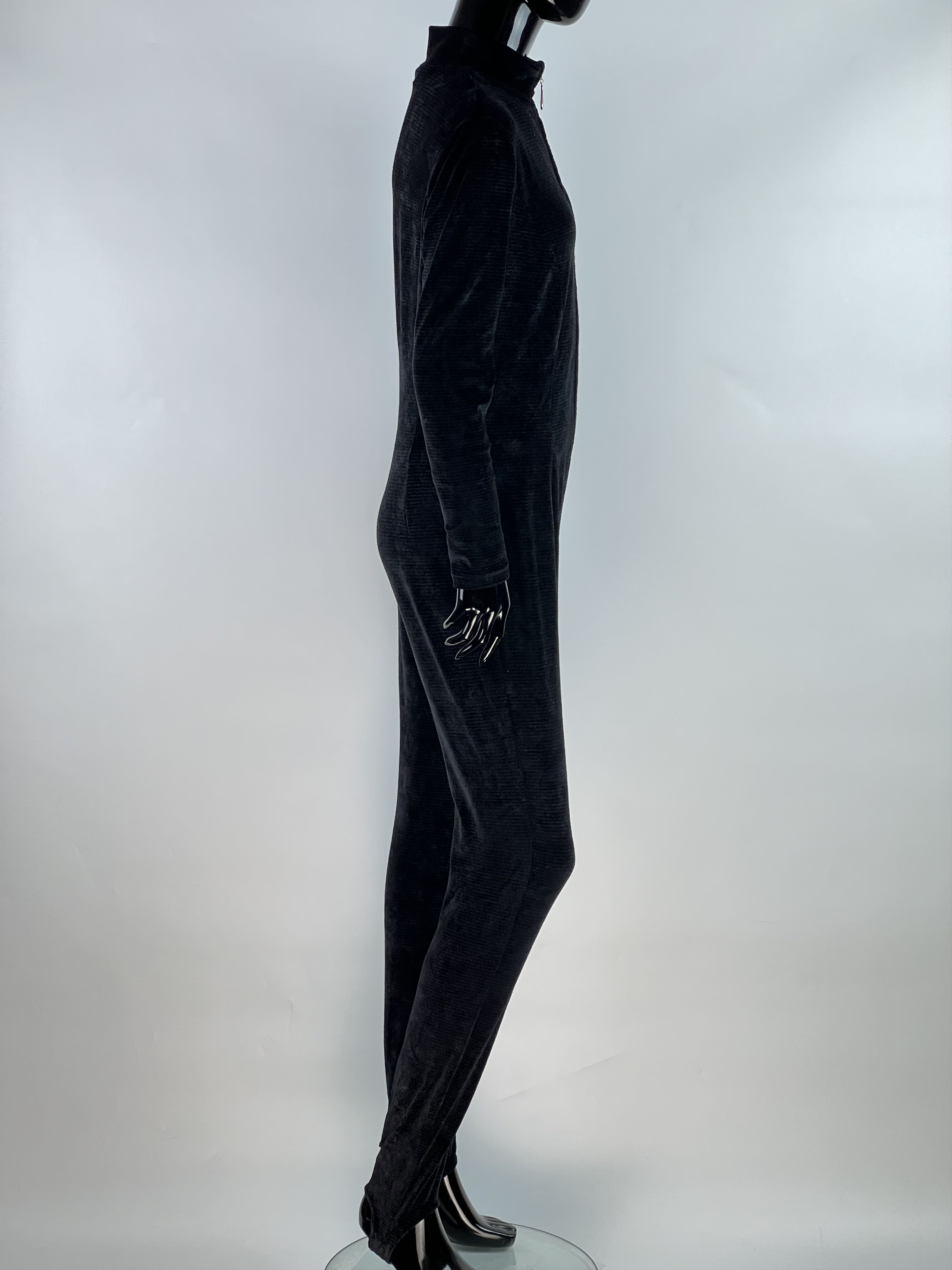 Escada Escada by Margaretha Ley VTG Ribbed Velour Jumpsuit Size 36 Size 27" / US 4 / IT 40 - 2 Thumbnail