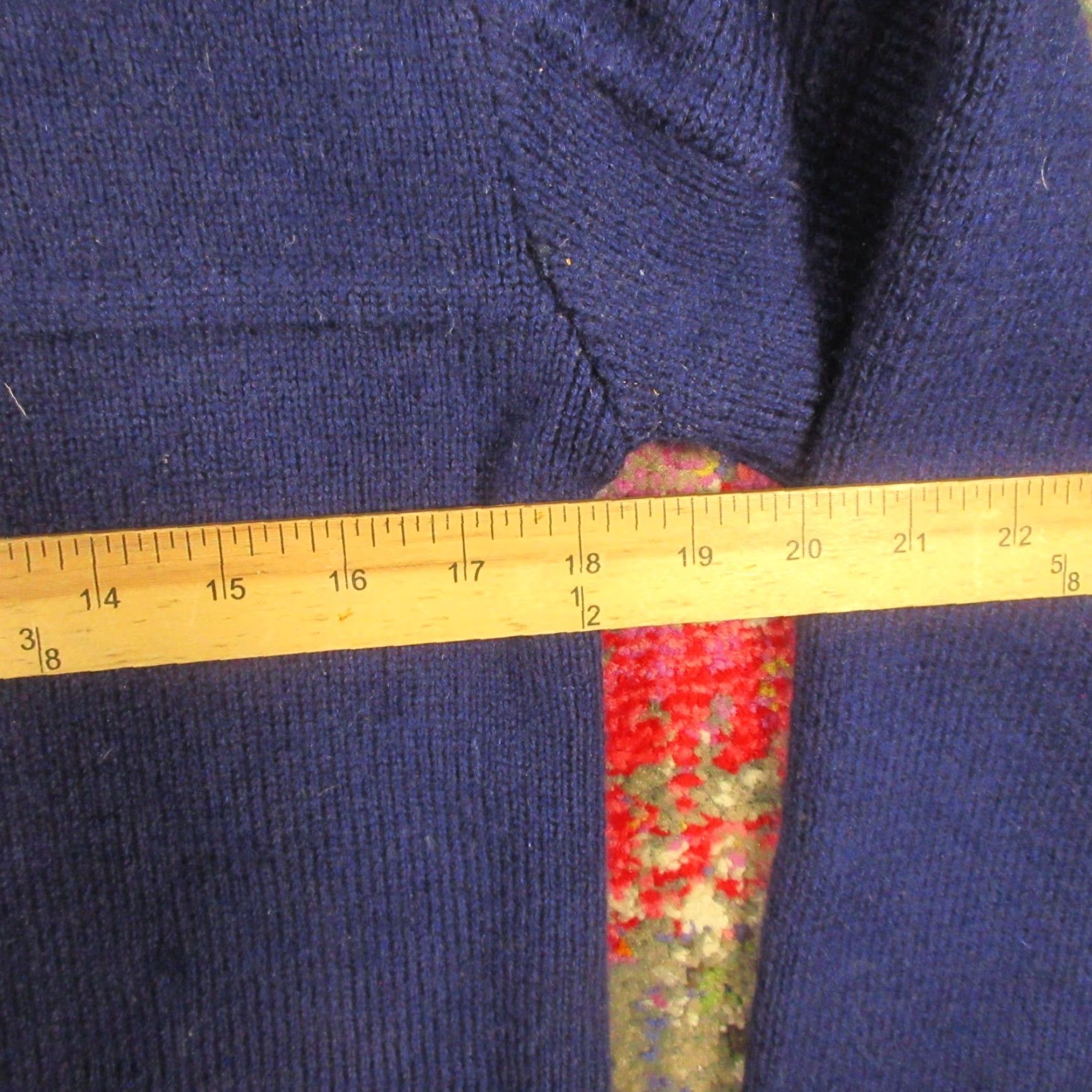 Obermeyer VINTAGE Obermeyer Heavy Wool Sweater Mens L Blue 1/4 Zip Pullover Distressed Size US L / EU 52-54 / 3 - 6 Thumbnail