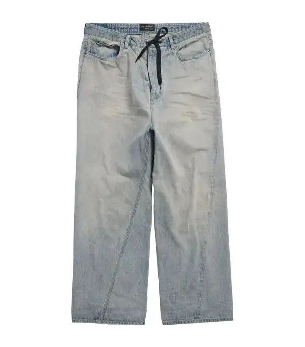 Balenciaga o1in1g0526 Twisted Leg Pants in Blue Size US 28 / EU 44 - 1 Thumbnail