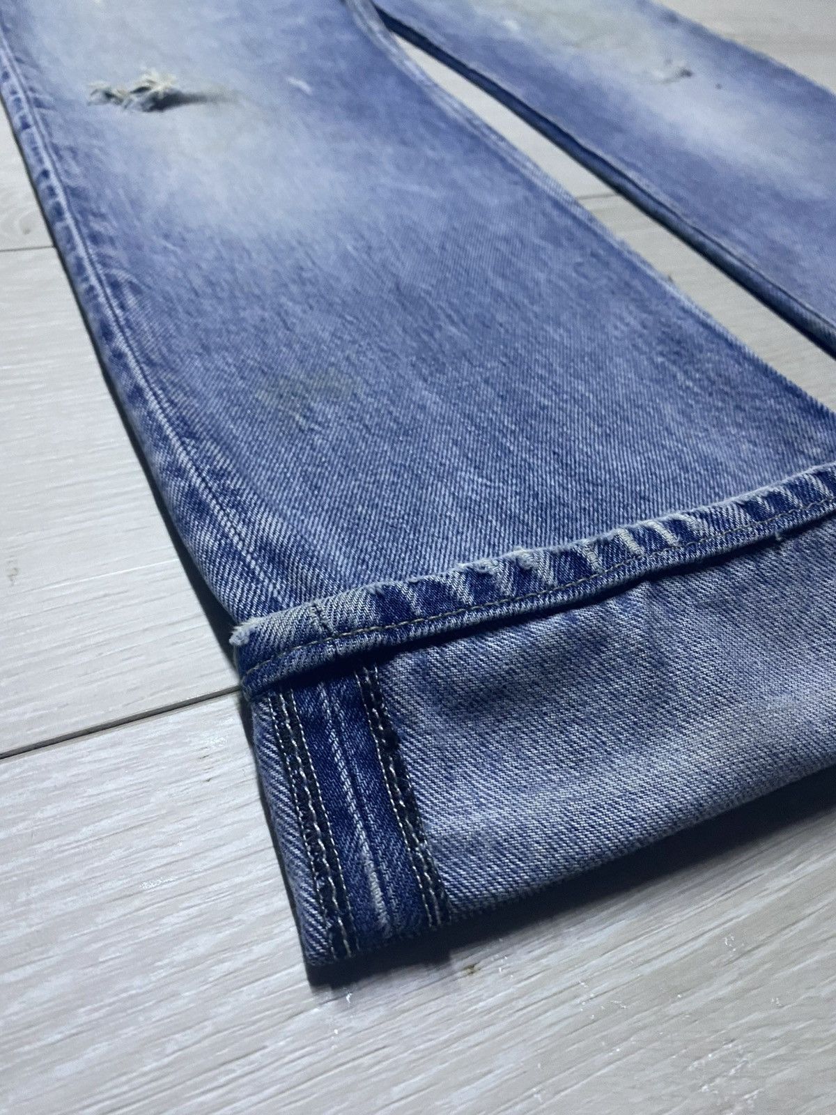Diesel Black Gold Vintage Diesel Black Gold Selvedge Distressed Slim Jeans Size US 32 / EU 48 - 18 Thumbnail