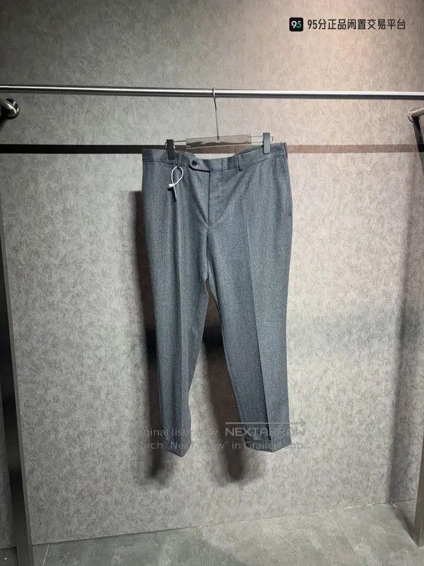 Ermenegildo Zegna Zegna Men's Solid Gray Long Suit Pants. Size US 36 / EU 52 - 3 Thumbnail
