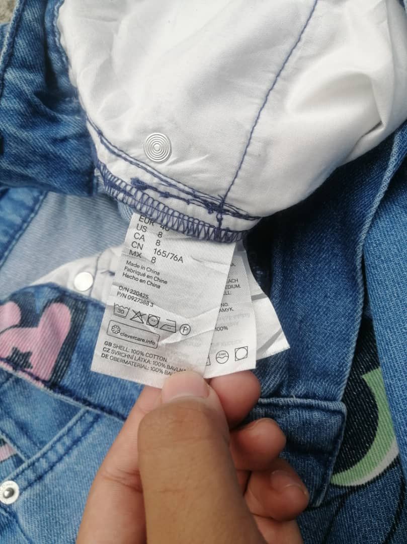 Cartoon Network H&M X Cartoon Network Power Puff Girls Denim Jeans Size 29" - 8 Thumbnail