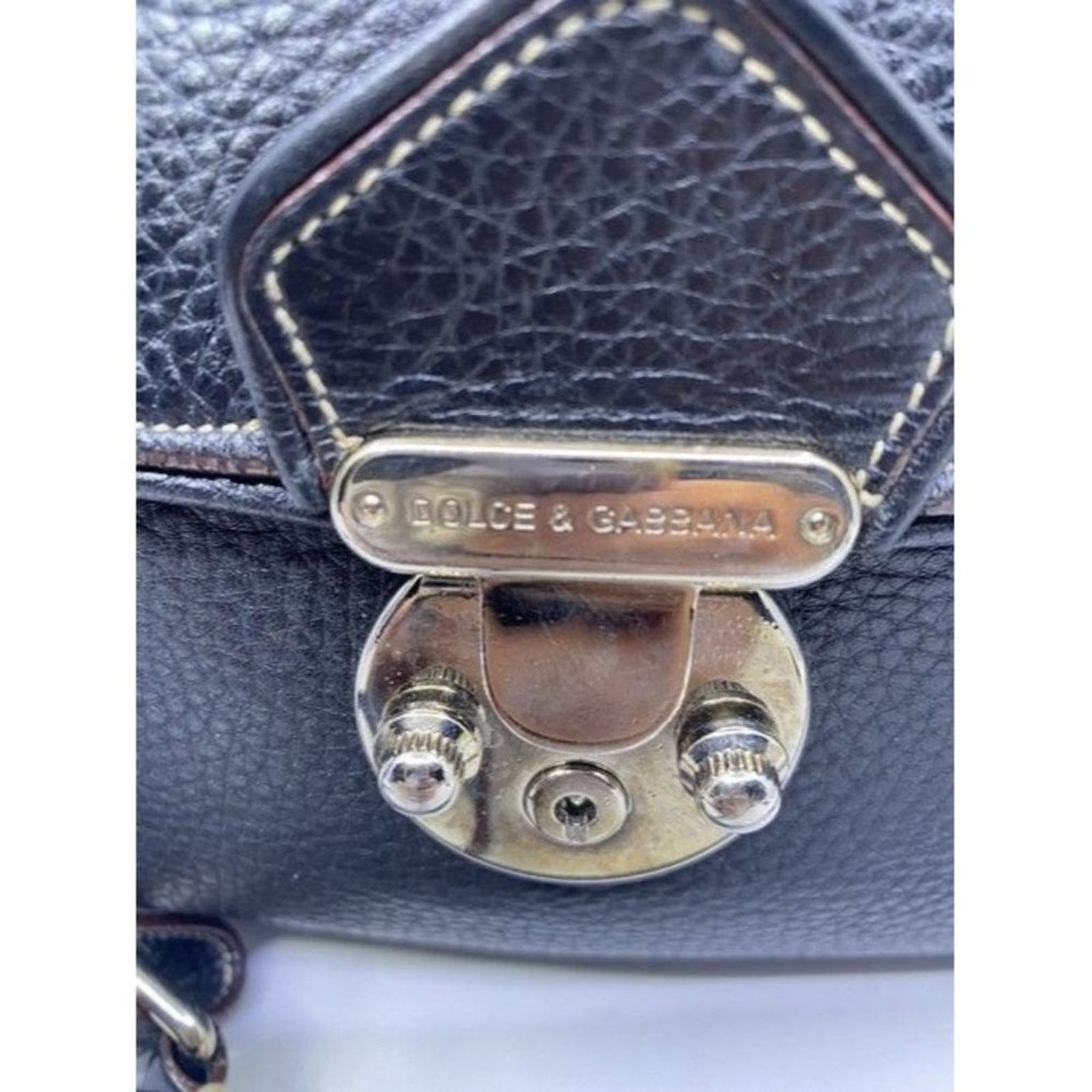 Dolce & Gabbana Dolce And Gabbana Miss Catch Fold Over Leather Cross Body Size ONE SIZE - 10 Thumbnail