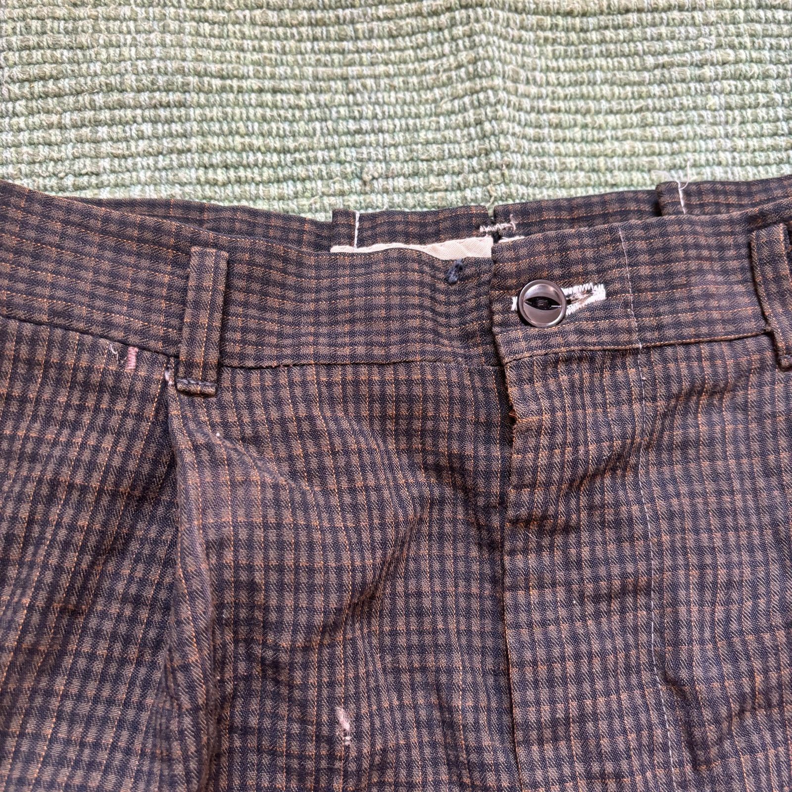 Vintage True vintage 1950s wool gabardine plaid patchwork trousers Size US 32 / EU 48 - 6 Thumbnail