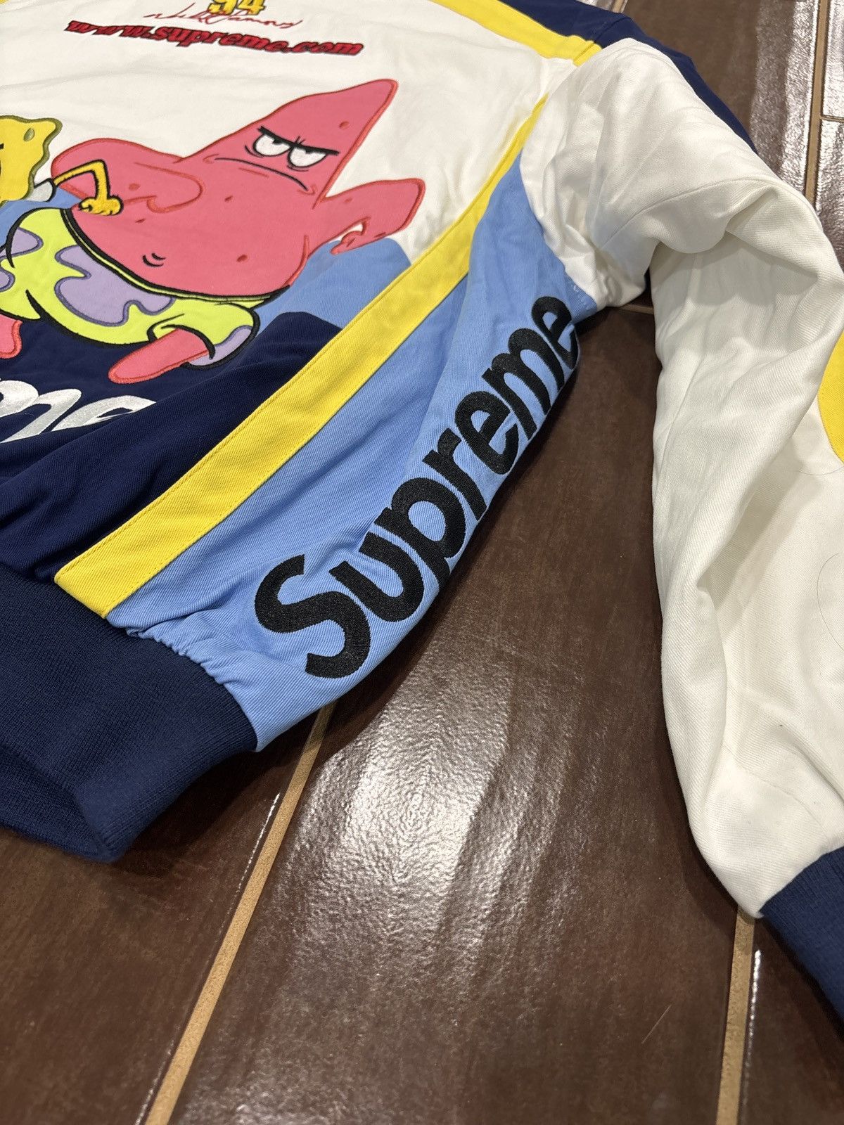 ジャケット・アウター supreme SpongeBob Hamilton Racing Jacket Supreme x SpongeBob SquarePants Jeff Hamilton Racing Jacket
