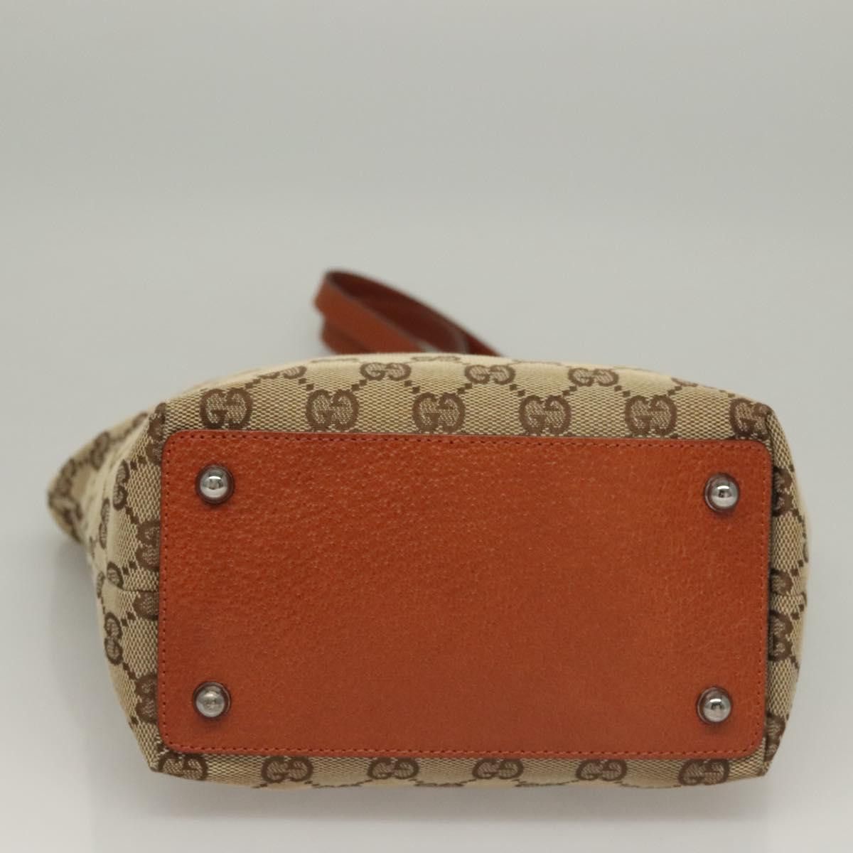 Gucci GUCCI GG Canvas Tote Bag Beige Silver Size ONE SIZE - 9 Thumbnail