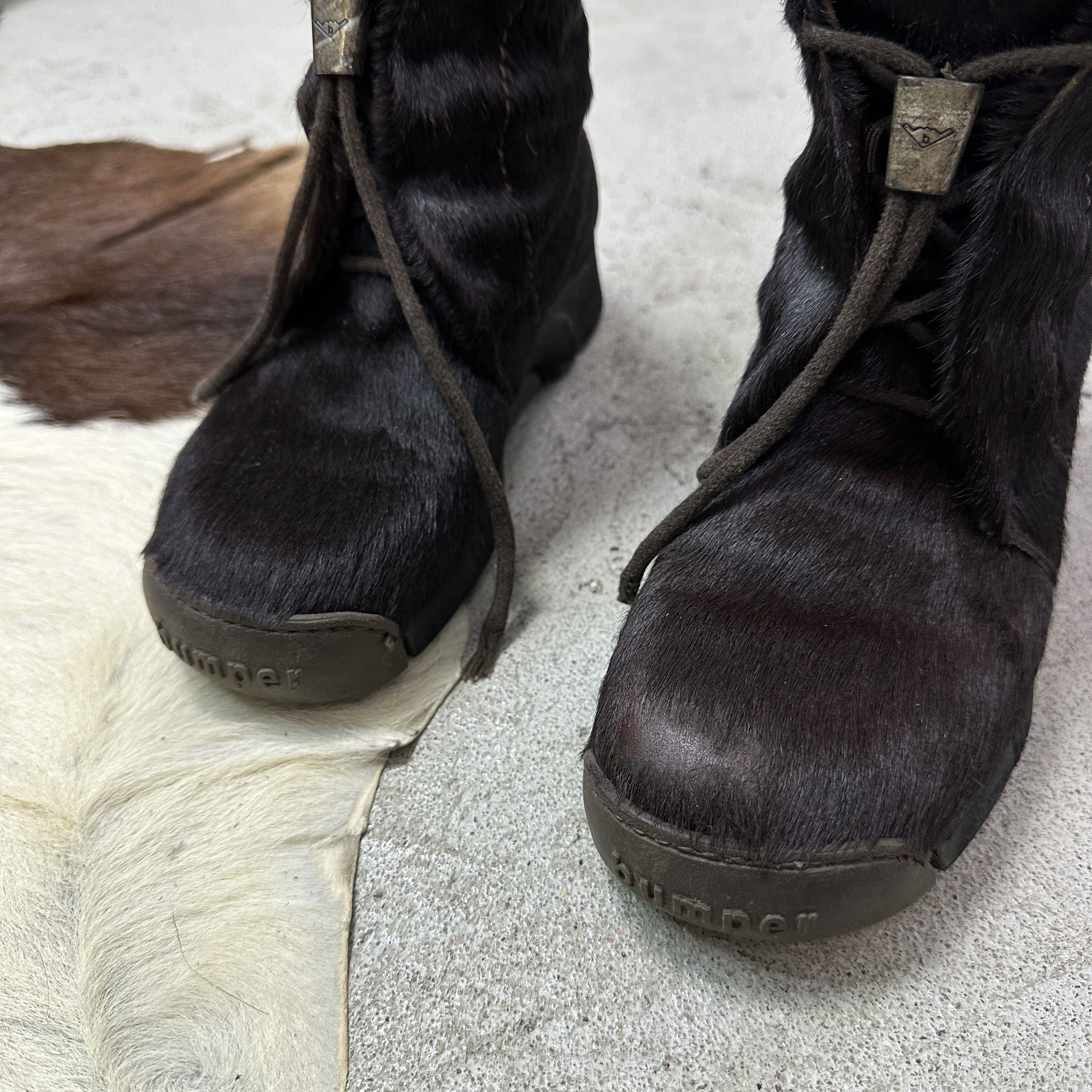 Vintage Vintage Avant Garde Bumper Pony Hair Snow Boots Y2K Size US 8 / IT 38 - 6 Thumbnail