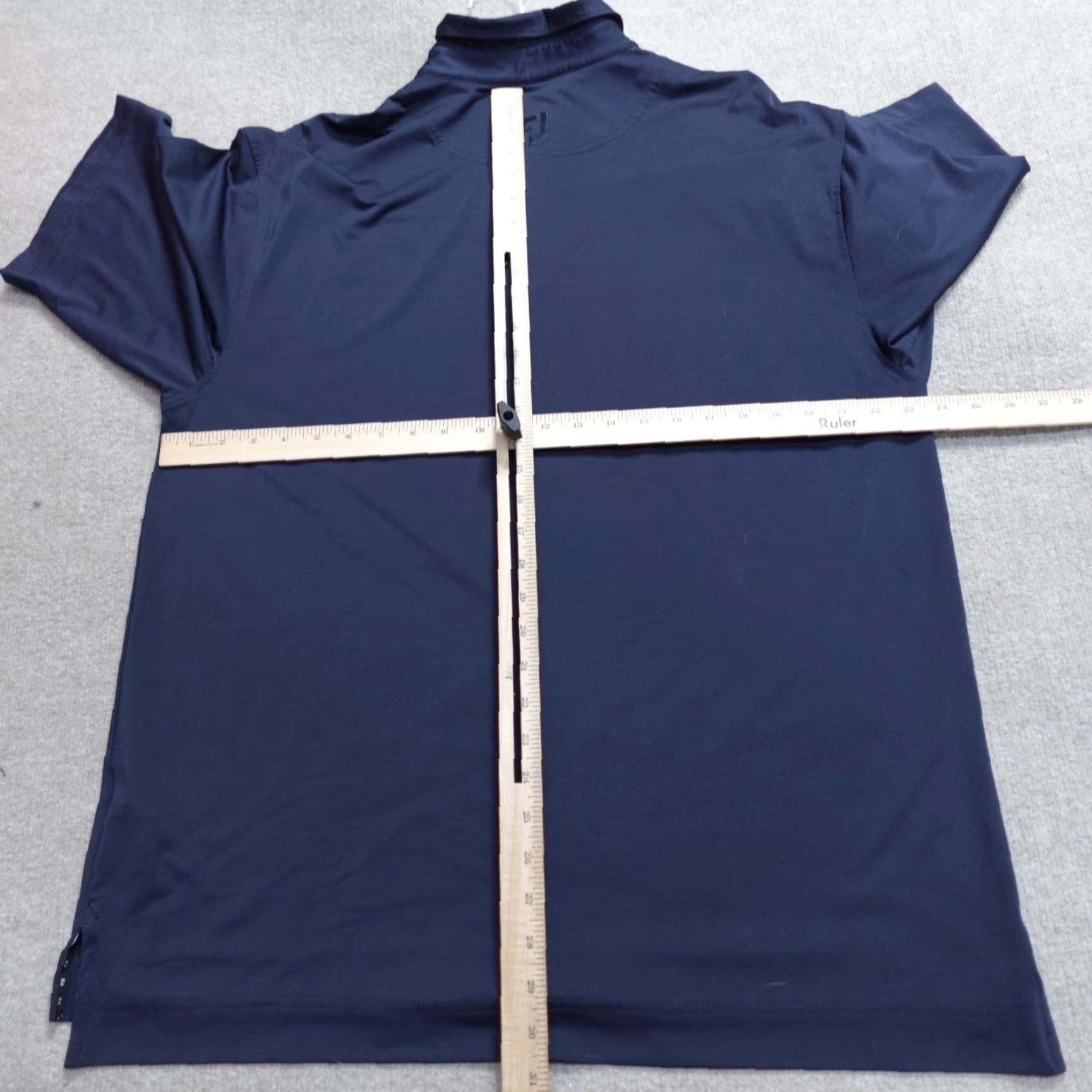Footjoy FootJoy Polo Shirt Large Blue Solid Performance Heritage Lisle ProDry Size US L / EU 52-54 / 3 - 4 Thumbnail