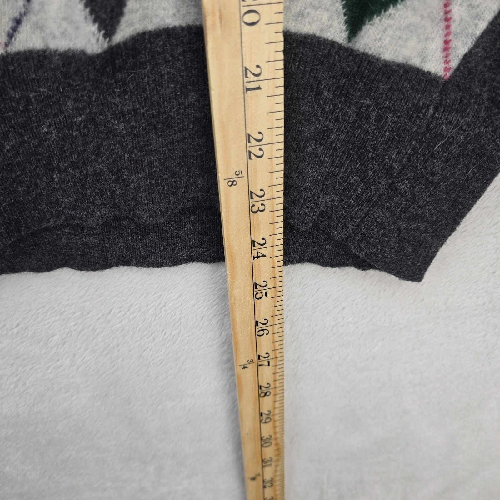 Pringle Of Scotland VTG Pringle Of Scotland Argyle Wool Sweater Medium *FLAWS* Size M / US 6-8 / IT 42-44 - 9 Thumbnail