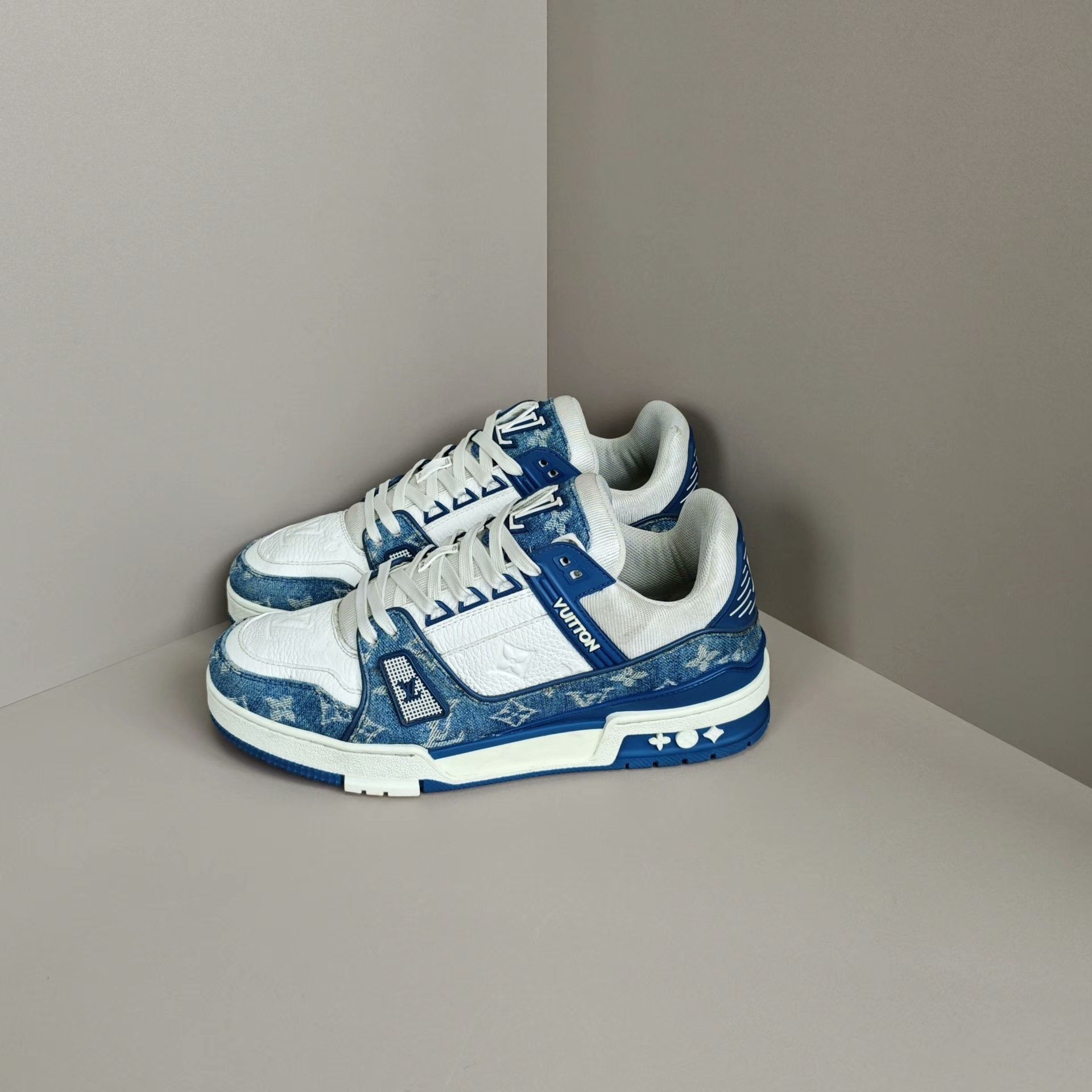 Louis Vuitton Louis Vuitton Training Denim Blue Lowtop Sneakers 7 Men Size US 7 / EU 40 - 1 Thumbnail