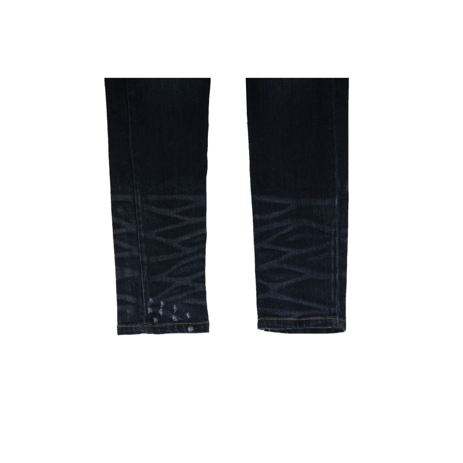 Oro Los Angeles Distressed Knee Slash Rustic Jeans Dark Wash Size US 32 / EU 48 - 3 Thumbnail