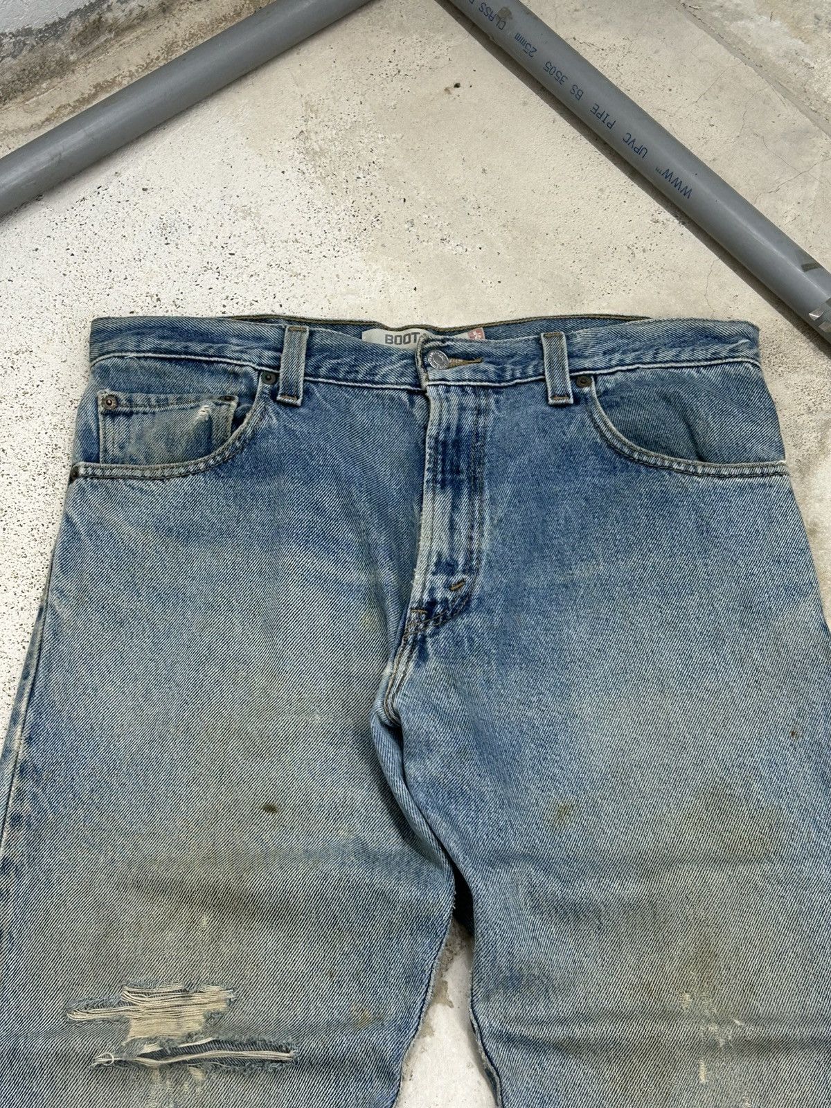 Levi's Vintage Levis 517 Boot Cut Jeans Stonewashed Size US 35 - 7 Thumbnail