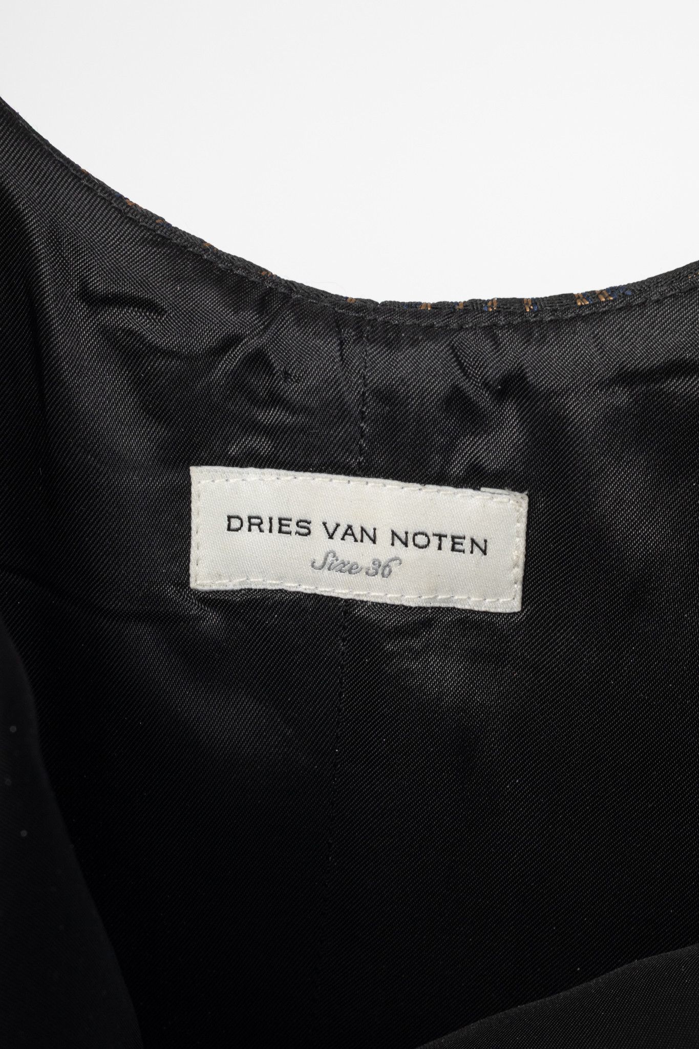 Dries Van Noten Dries Van Noten Black Abstract-Jacquard Sleeveless Dress Size S / US 4 / IT 40 - 4 Thumbnail