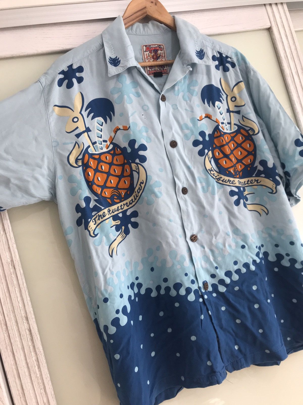 Mambo × Vintage Very Rare Mambo Loud Hawaiian Blue Shirt Vintage Size US M / EU 48-50 / 2 - 3 Thumbnail