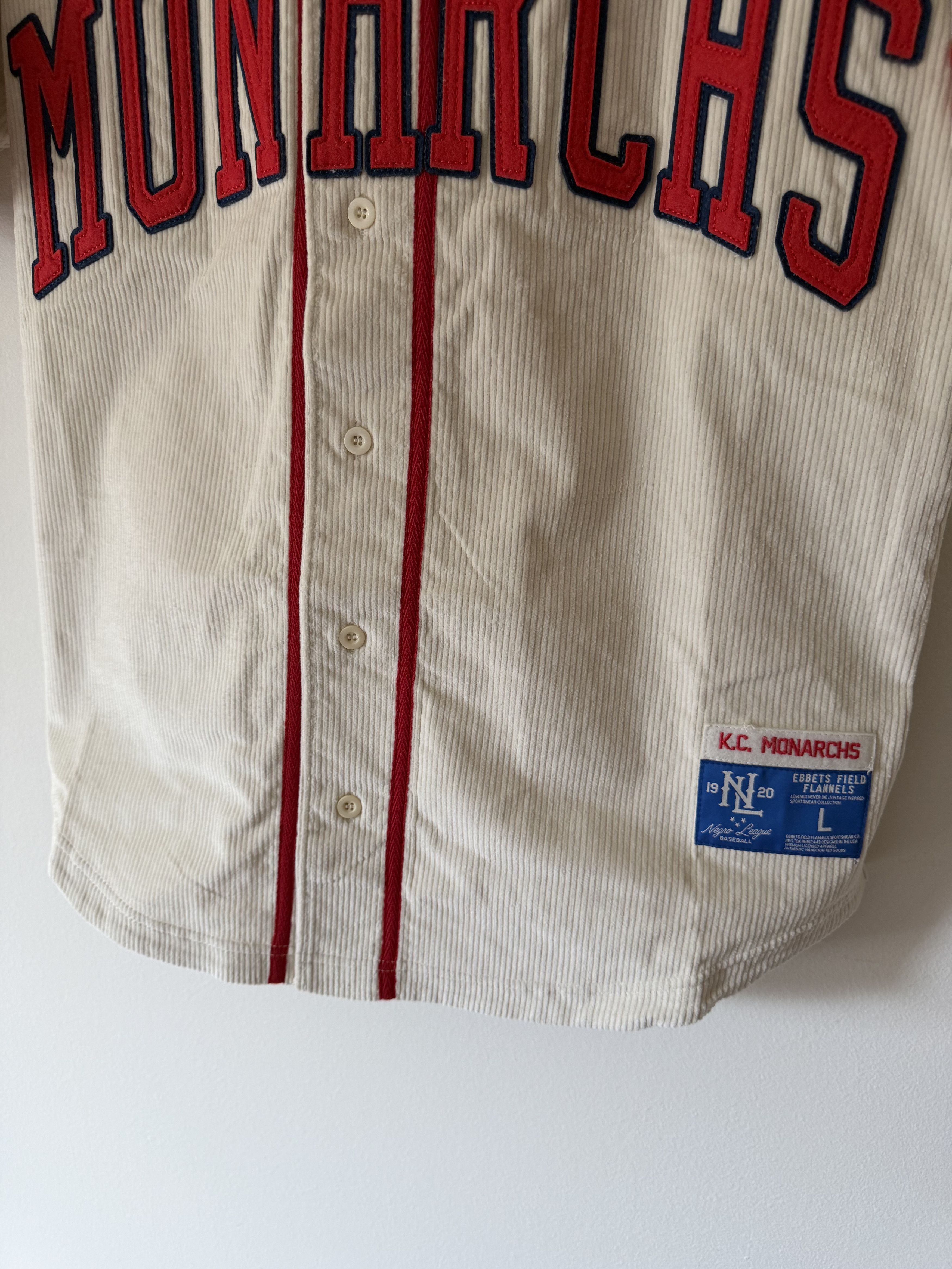 Ebbets Field Flannels Ebbets Field Kansas City Monarchs Corduroy Jersey Size US L / EU 52-54 / 3 - 6 Thumbnail