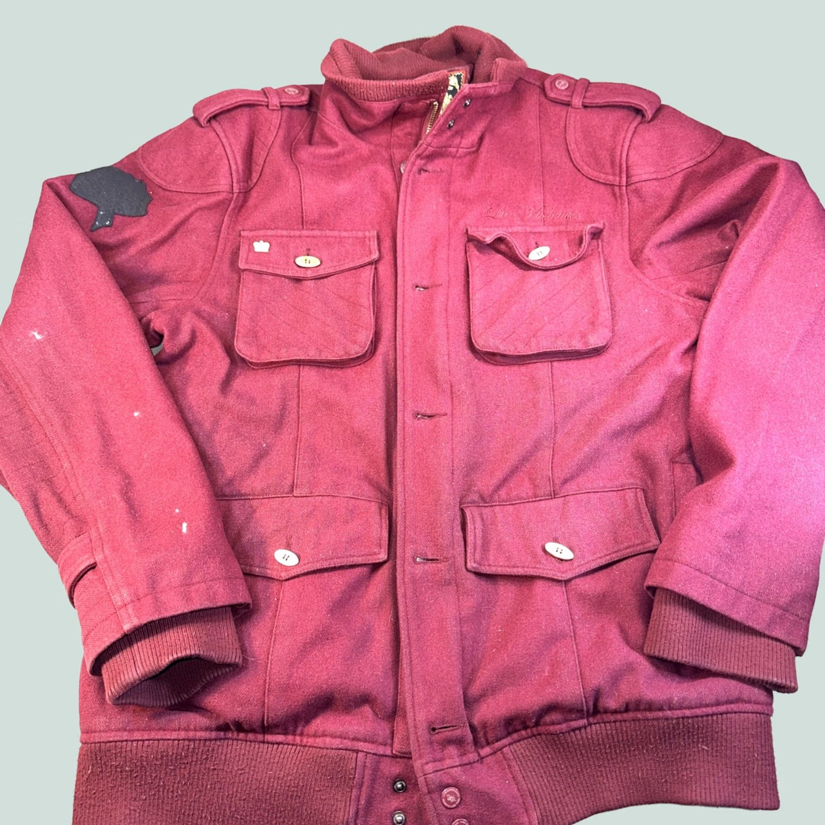 Olive LIVE Mechanics jacket Mens size 2XL red zip front Windbreaker Mik? Size US XXL / EU 58 / 5 - 1 Thumbnail