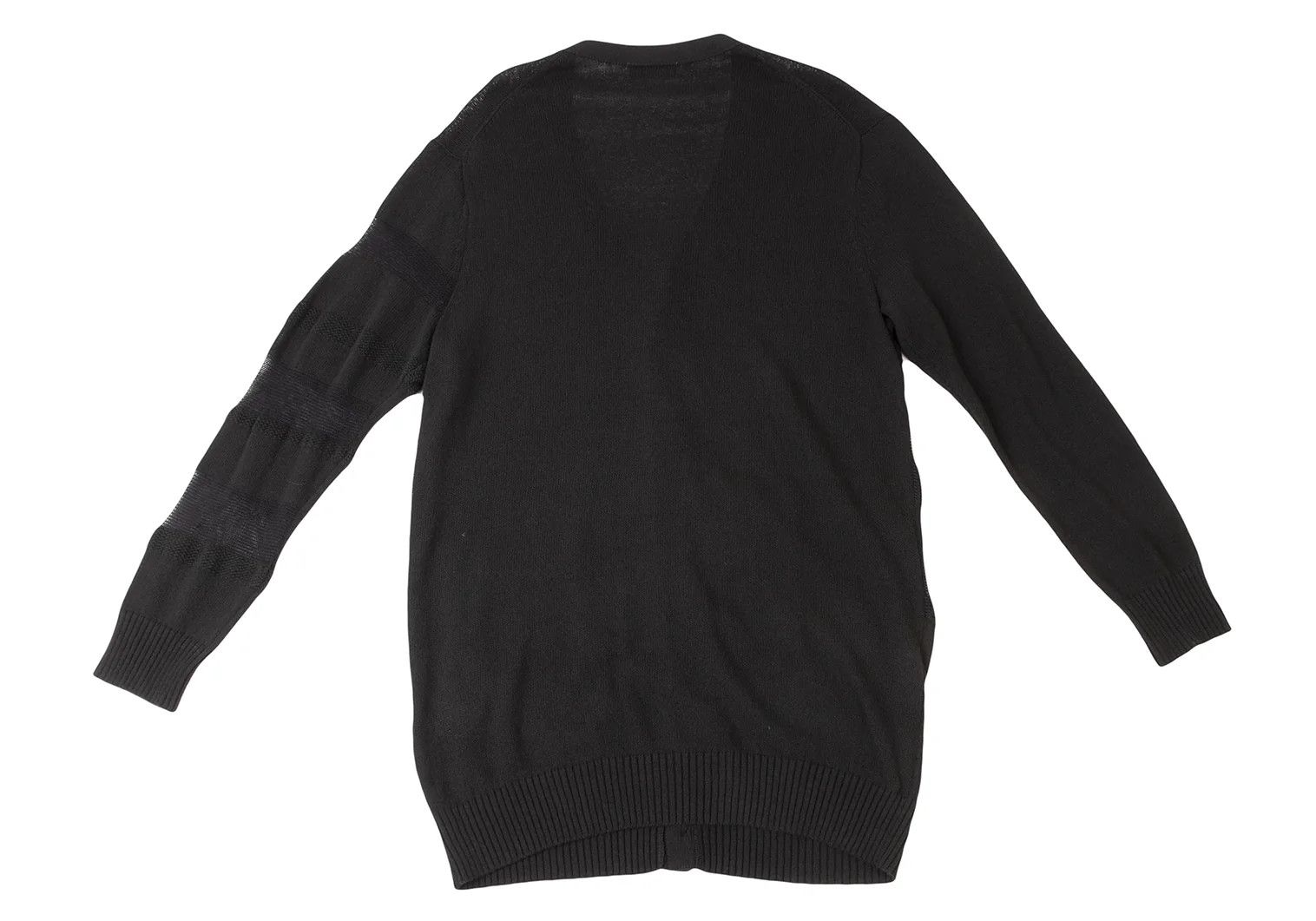 Yohji Yamamoto Yohji Yamamoto Cotton Striped Knit Cardigan Black Size 3 Size US L / EU 52-54 / 3 - 13 Thumbnail