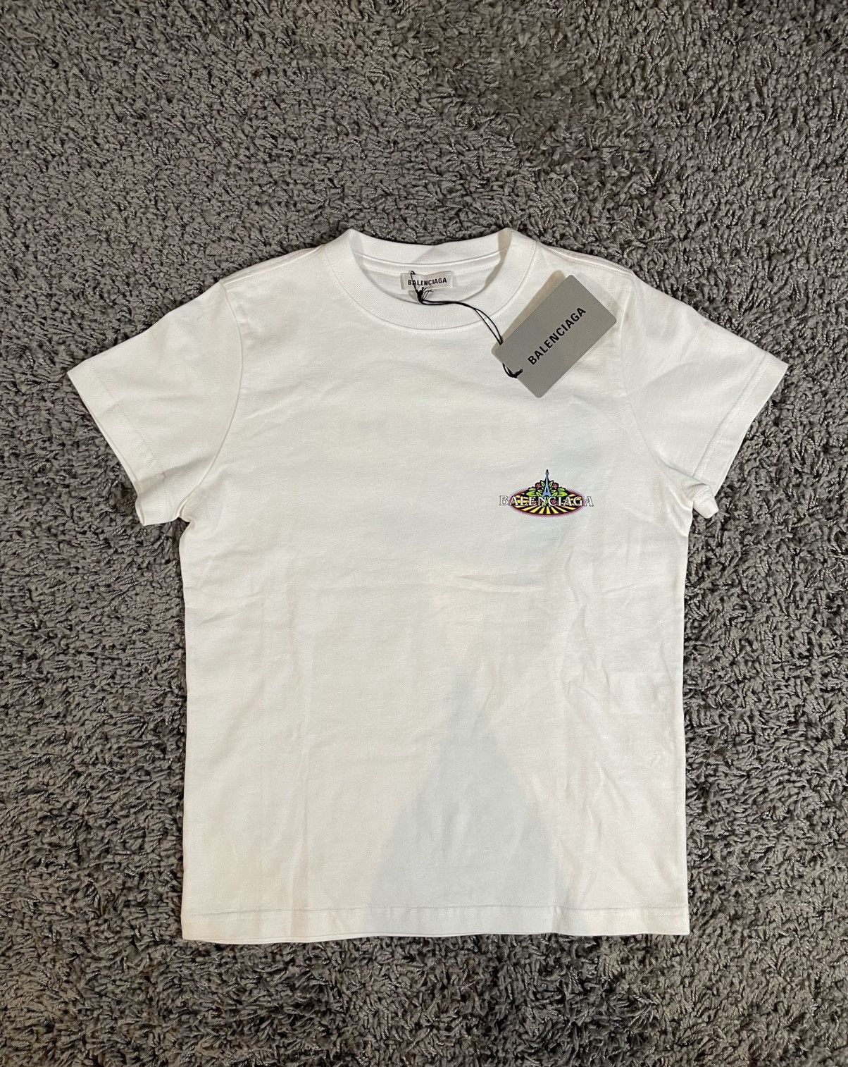 Balenciaga Balenciaga Bonjour Bal Vintage Jersey T-Shirt White Size S / US 4 / IT 40 - 2 Thumbnail