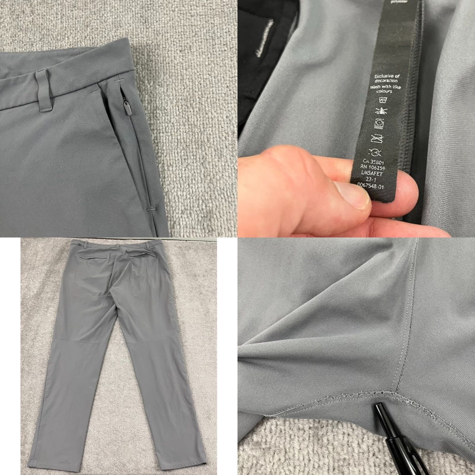 Lululemon Lululemon Commission Pants Mens 40 x 35 Classic Fit Gray Warpstreme Golf Travel Pants Mens Regular Waist 40 Gray Size US 40 / EU 56 - 8 Thumbnail