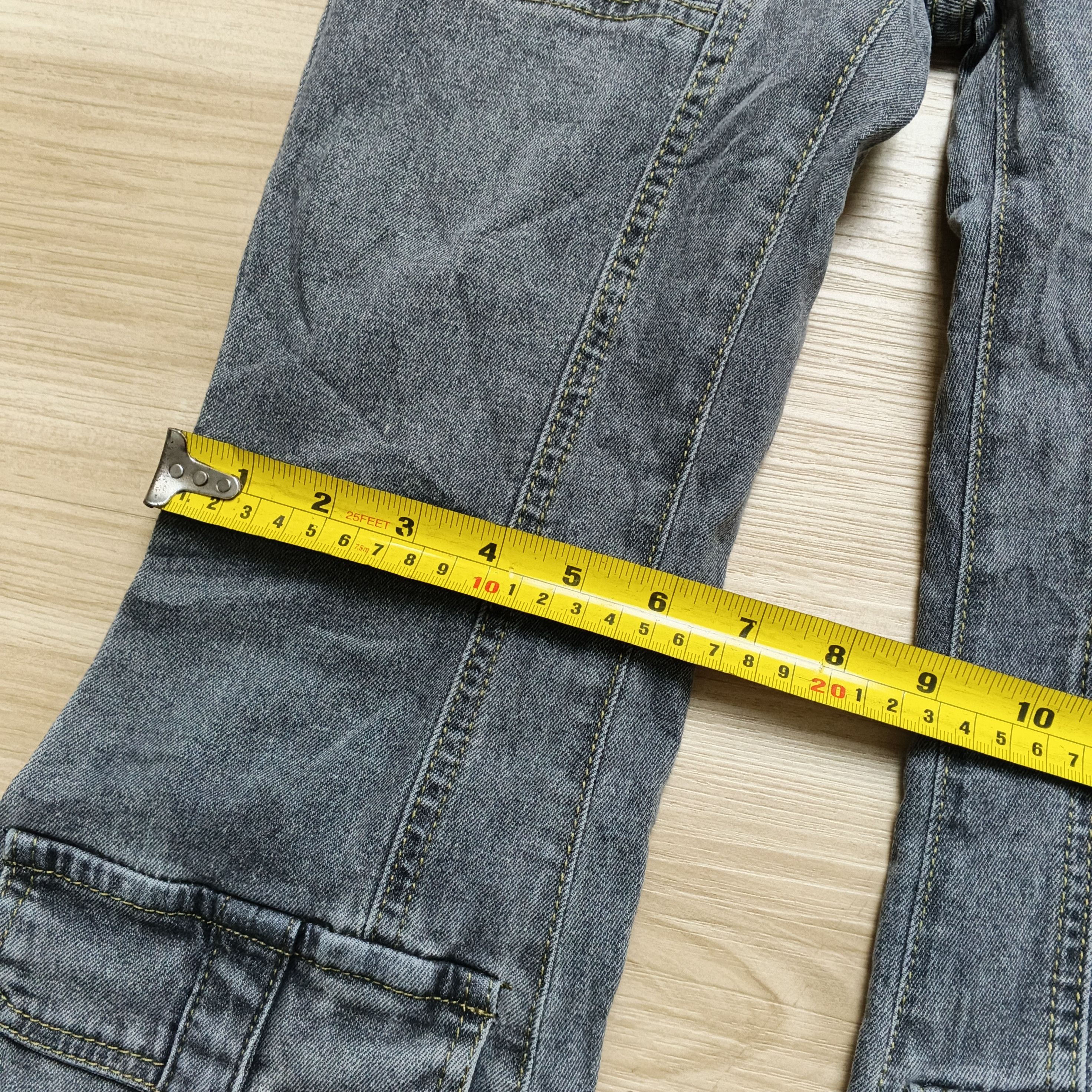 Le Grande Bleu (L.G.B.) Vintage Japanese Multi Pocket Flared Grunge Lace Jeans Size 24" / US 00 / IT 34 - 13 Thumbnail