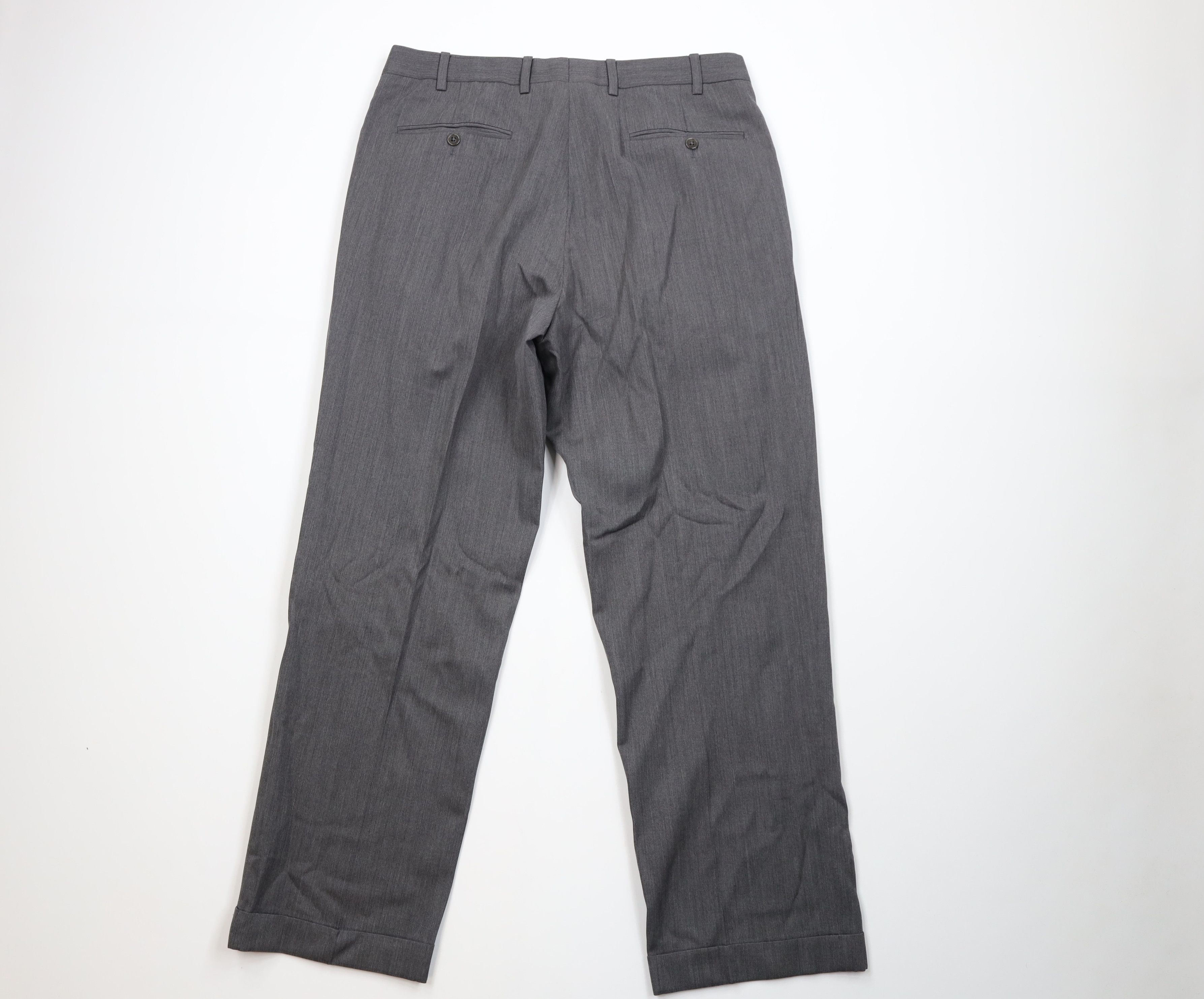 Brooks Brothers Vintage 90s Brooks Brothers Pleated Cuffed Chino Pants Size US 34 / EU 50 - 10 Thumbnail