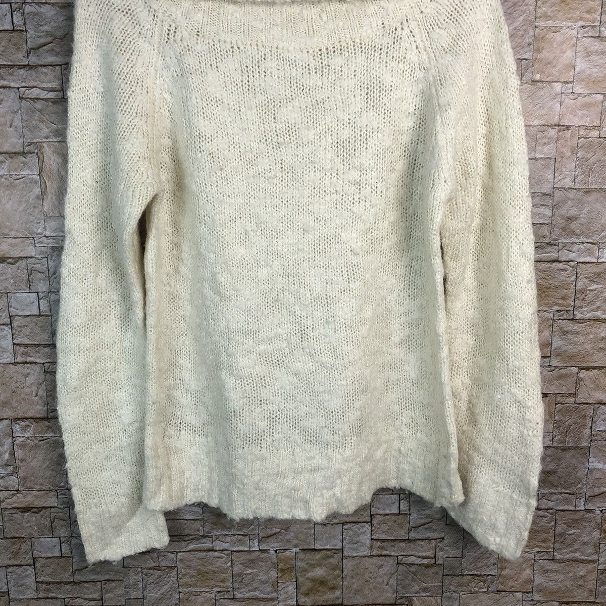 Homespun Knitwear × Japanese Brand C.O.L.Z.A Turtle Neck White Knitwear #A776 Size M / US 6-8 / IT 42-44 - 3 Thumbnail