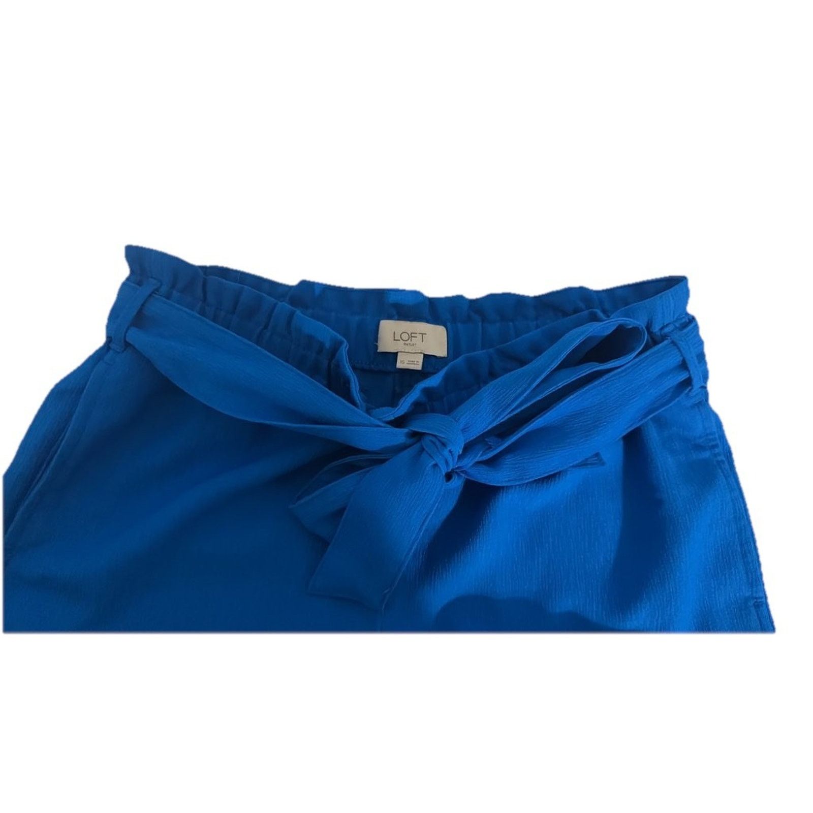 Loft LOFT Blue Waist Tie-Front Shorts with pockets Size XS Size 26" / US 2 / IT 38 - 3 Thumbnail