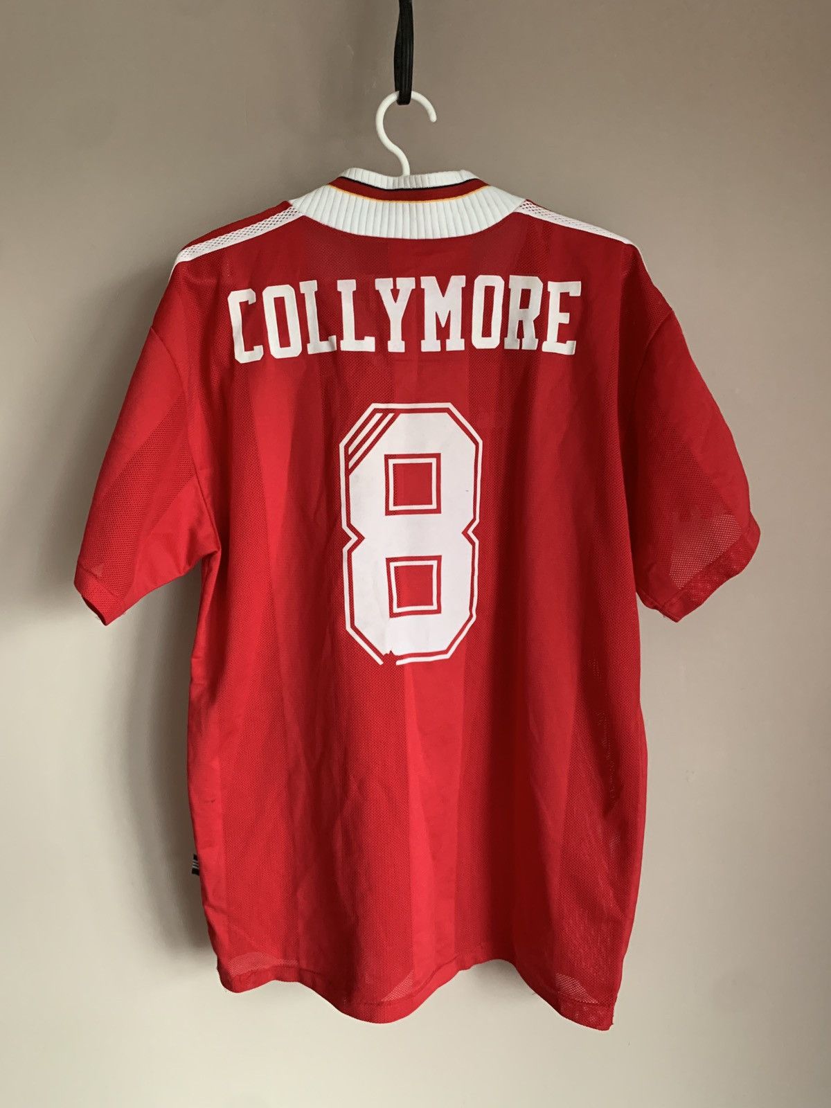 Adidas Liverpool 1995 Football Shirt Adidas Vintage COLLYMORE #8 Size US L / EU 52-54 / 3 - 1 Thumbnail