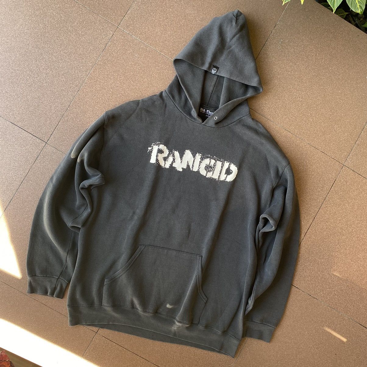 image of Band Tees Vintage 1999 Rancid Hoodie Pullover in Black, Men's (Size XL)