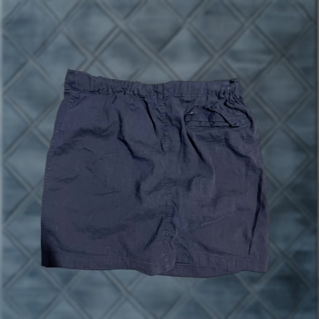 Theory Theory Skirt Women's Medium Blue Twill Pockets Mini Stitch Pocketed Short Cotton Spandex Garment Dyed Casual Preppy Fashion Size 32" / US 10 / IT 46 - 1 Thumbnail