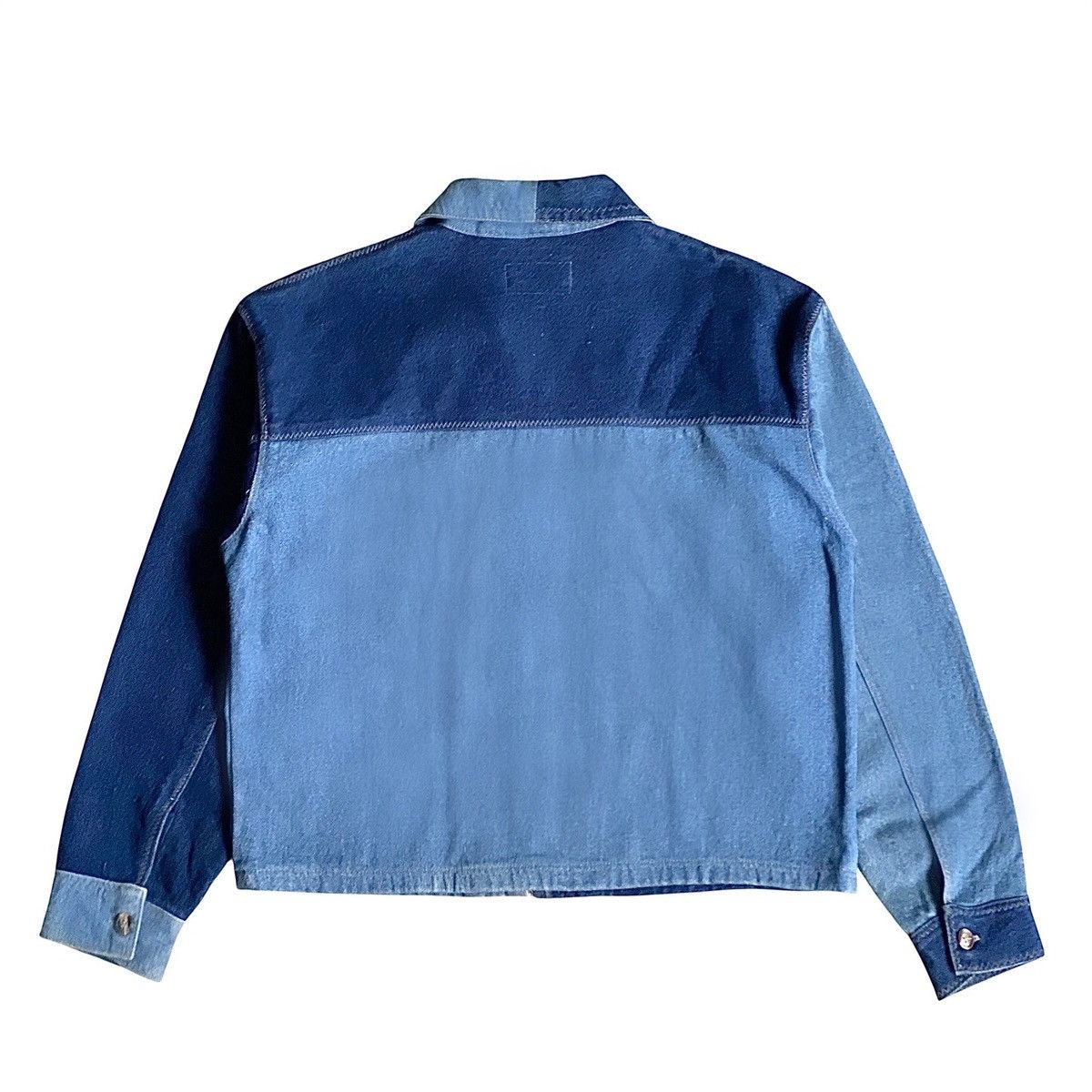 Japanese Brand A.T.LTD. two tone cropped trucker denim jacket indigo blue Size US M / EU 48-50 / 2 - 2 Thumbnail